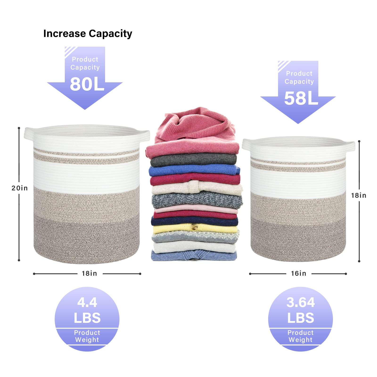 58L Laundry Baskets