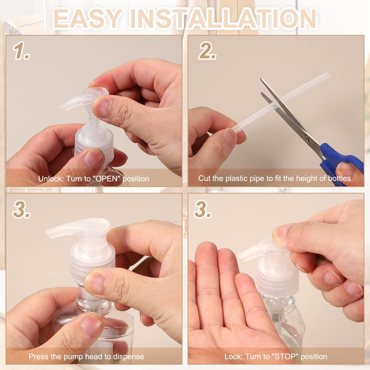8 Pcs Soap Dispenser Pump Heads Soap Dispensers Top Pumps Replacement Switch Pumphead for Standard 28