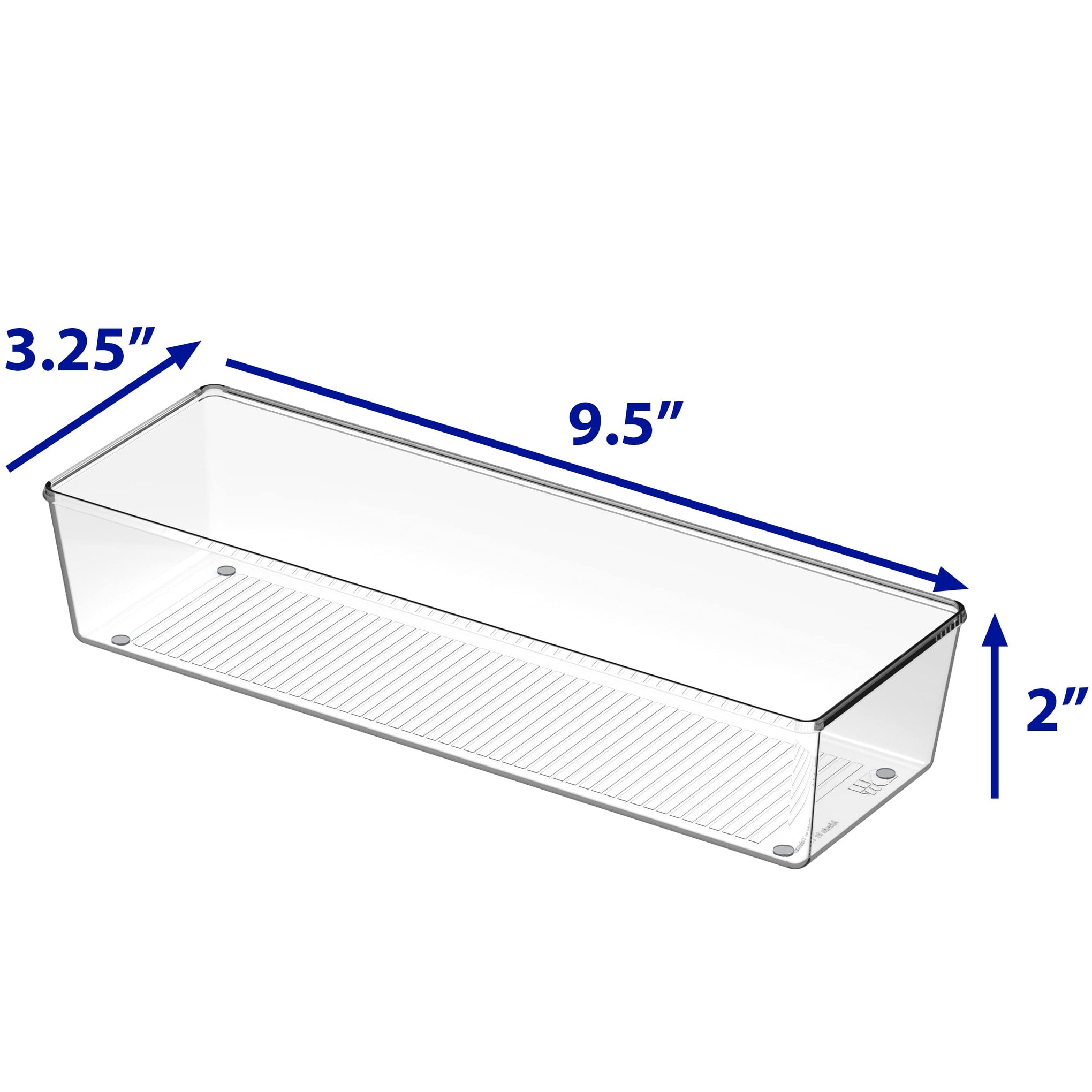 Clear Drawer Organizer for Office Bin Desk Storage (4 Count)
