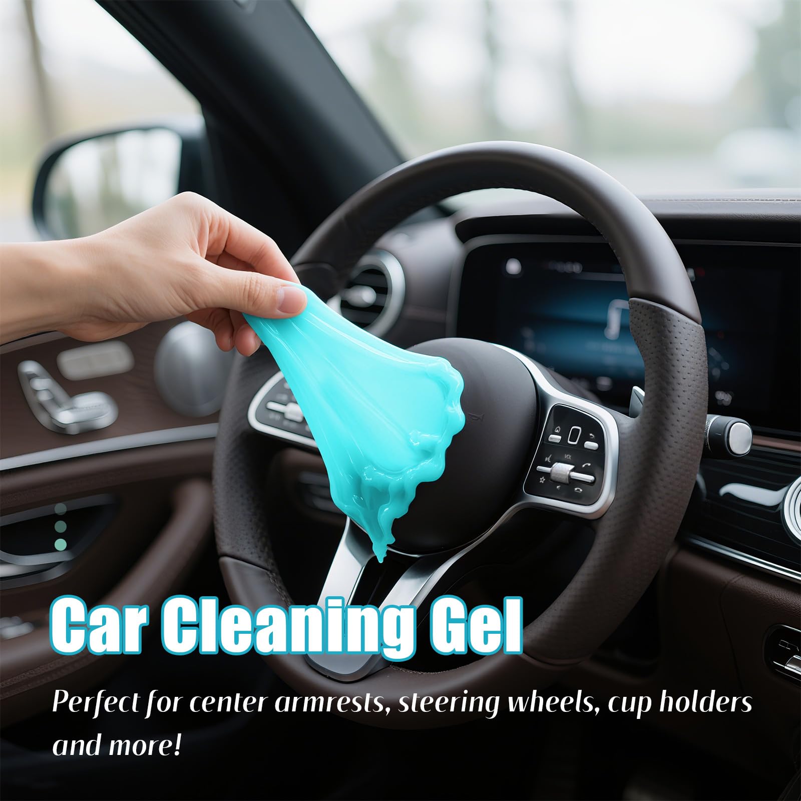 Car Cleaning Gel Universal Cleaning Gel Putty Dust Remover Mint