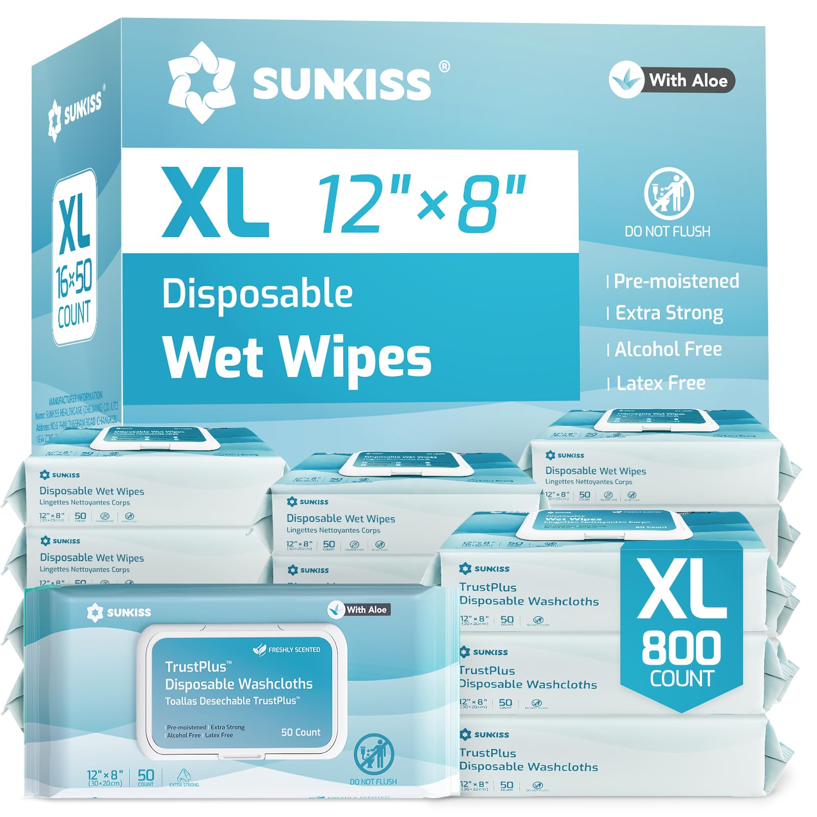 TrustPlus Adult Wet Wipes (800 Count)
