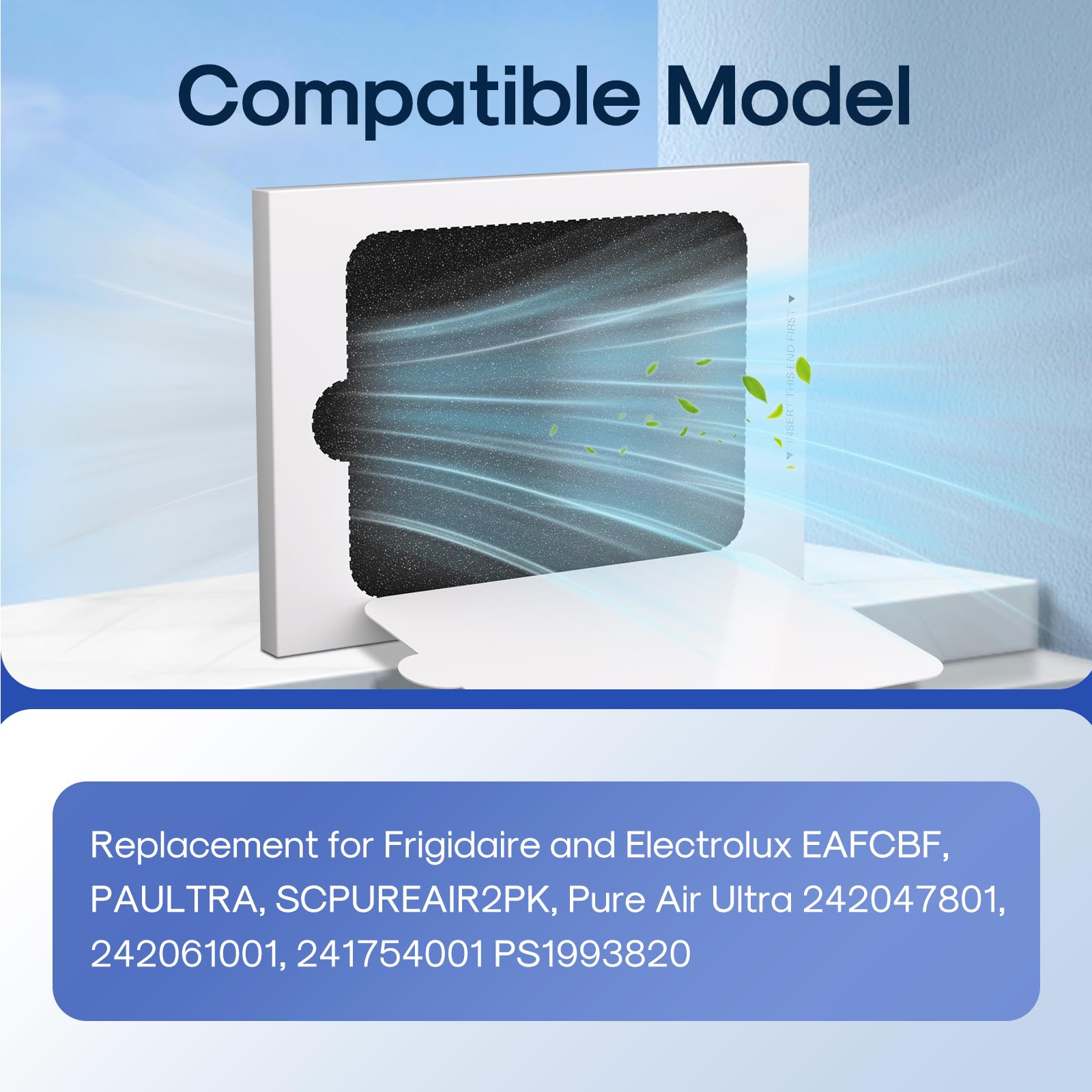AF001 Refrigerator Air Filter Replacement for EAFCBF (3 Count)