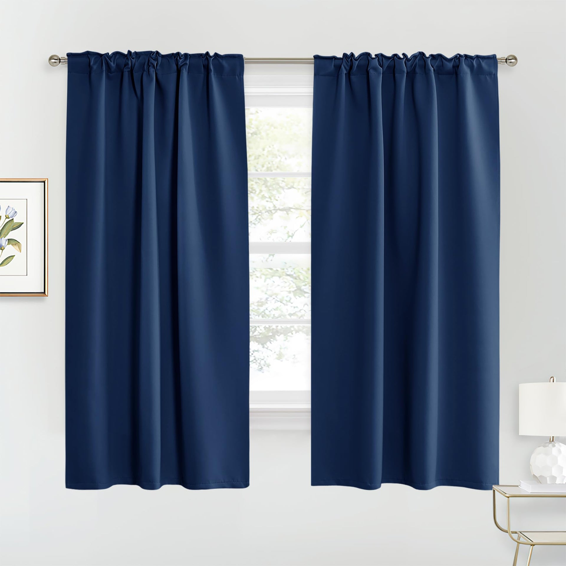 Blackout Curtains for Living Room Bedroom Nursery Office Laundry (2 Count)