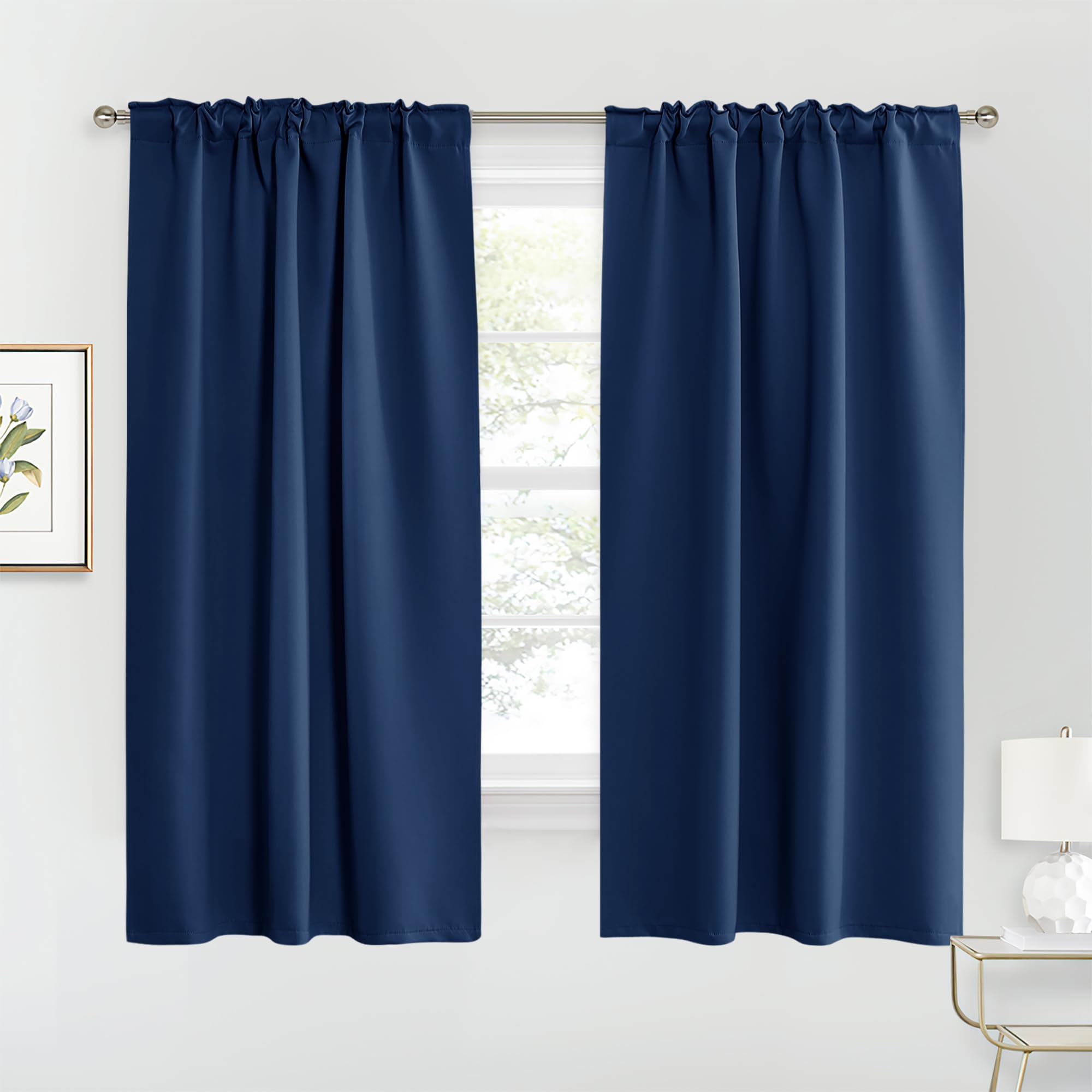 Blackout Curtains for Living Room Bedroom Nursery Office Laundry (2 Count)