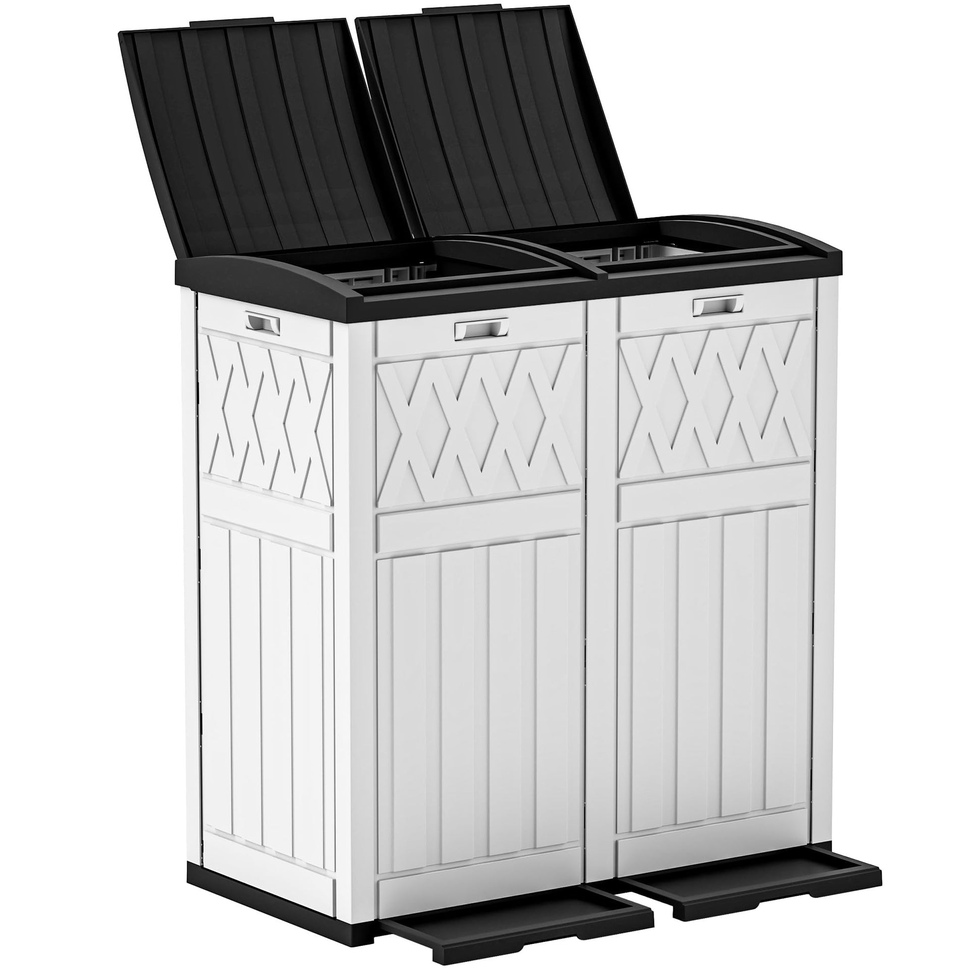72 Gallon Dual Outdoor Trash Can