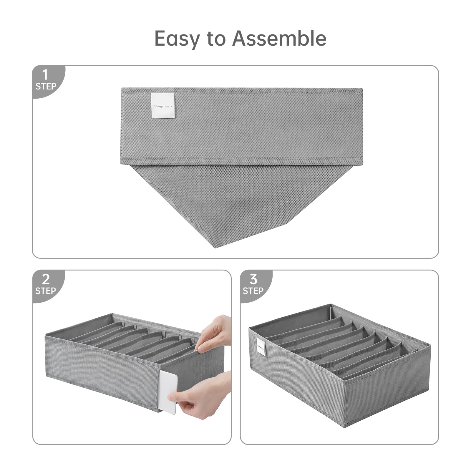 4 Packs T shirt Drawer Organizers for Clothing (4 Count)