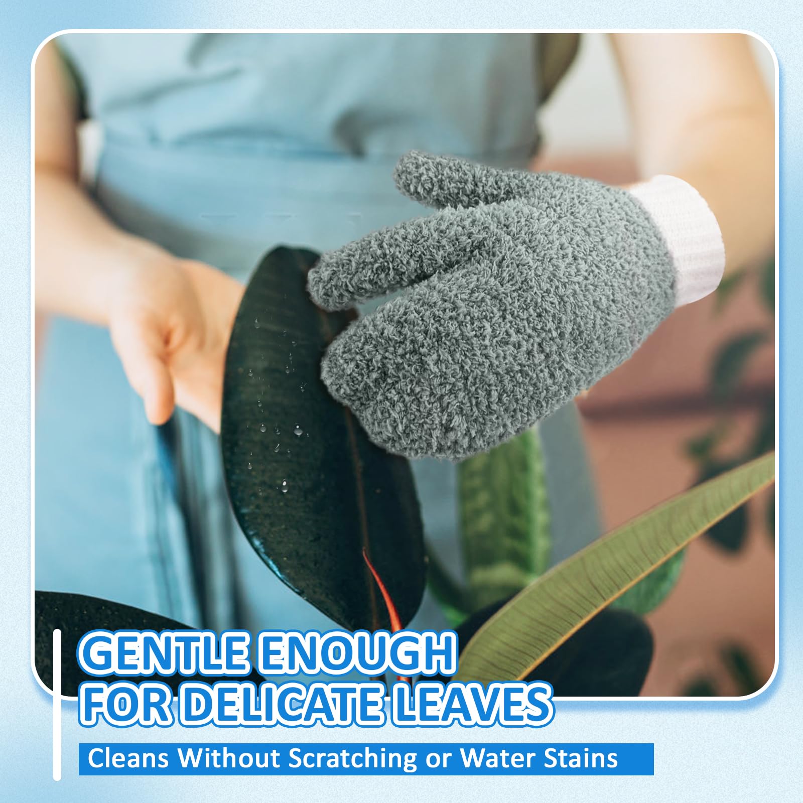 Microfiber Dusting Gloves House Reusable Cleaning Glove for Blinds (4 Count)