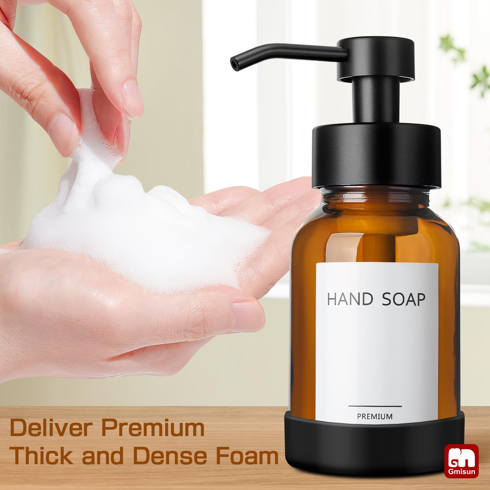 Amber Foam Soap Dispenser (2 Count)