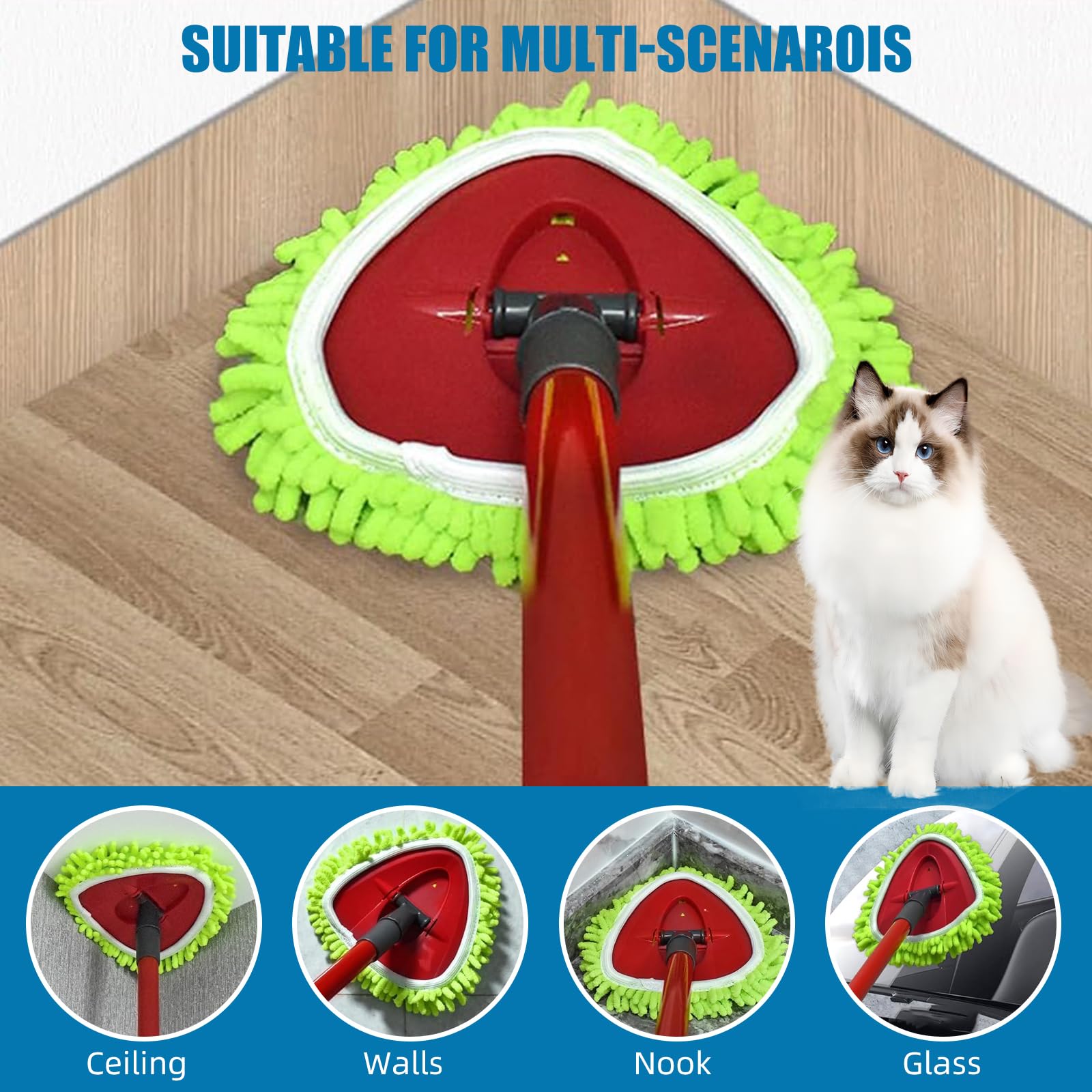 Mop Heads Replacements Compatible with Ocedar RinseClean 2 (3 Count) - ModHome Supplies