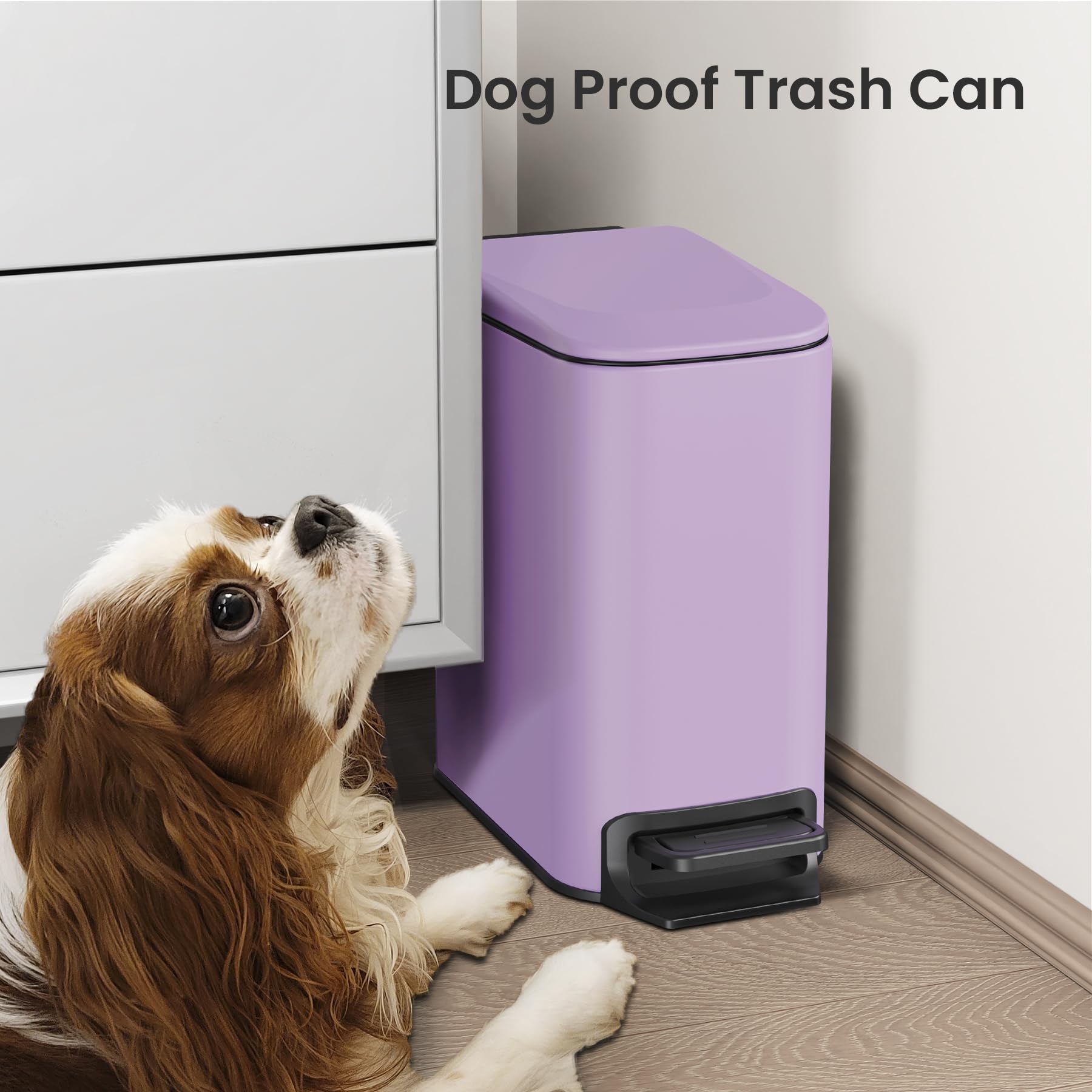 Small Bathroom Trash Can with Lid