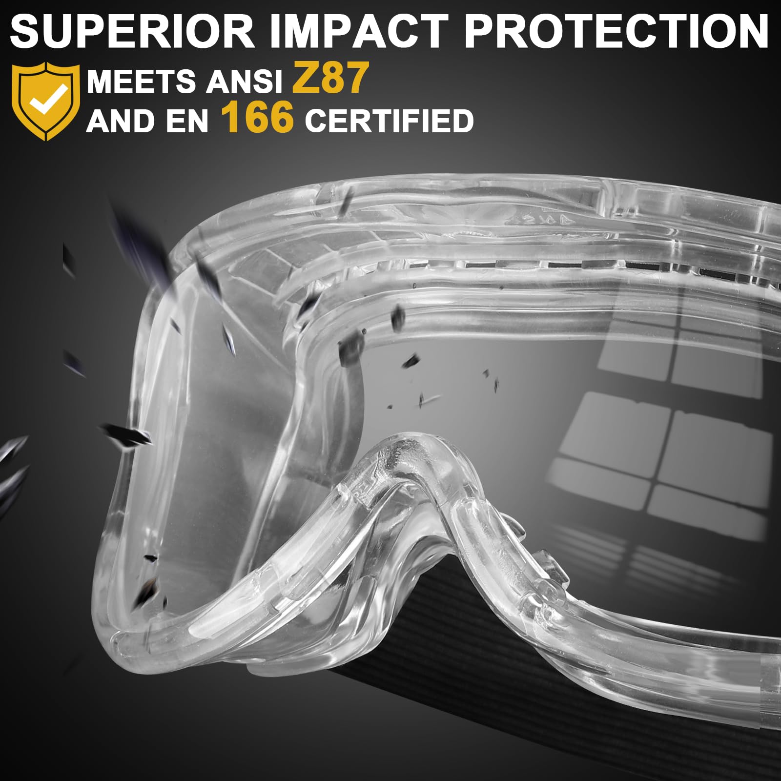 12 Pack Protective Safety Goggles Anti (12 Count)