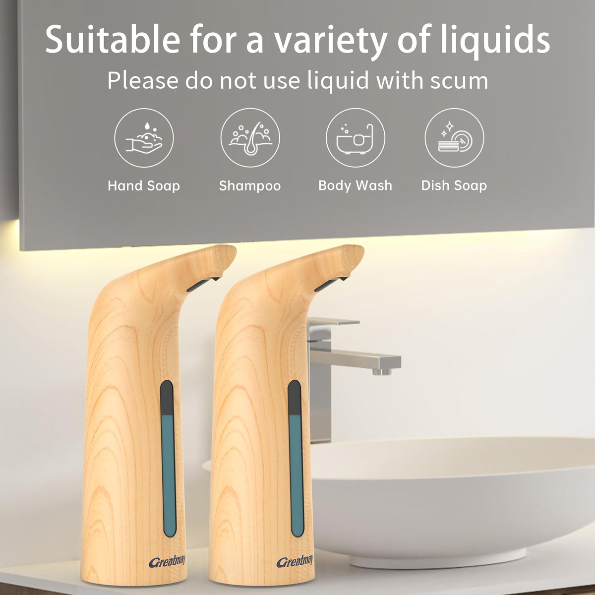 Touchless Automatic Soap Dispenser 2 Pack