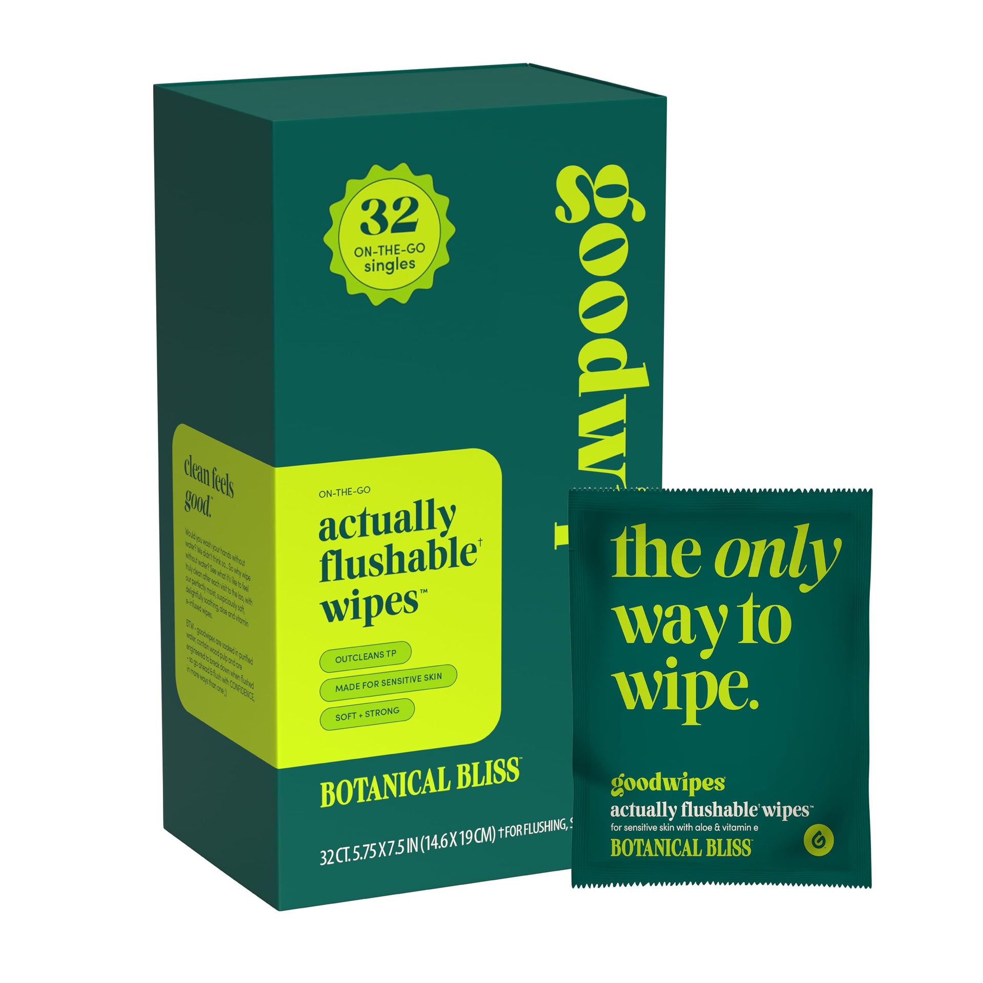 Flushable Wipes for Women (32 Count)