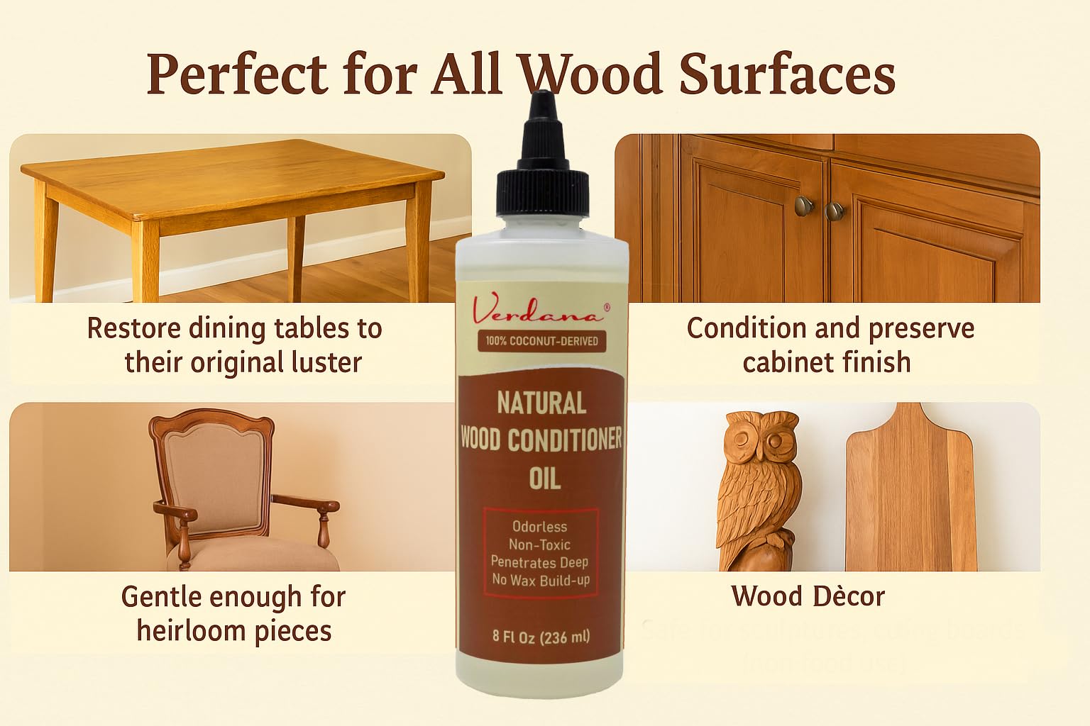 Natural Wood Conditioner Oil (8 Fl Oz) - ModHome Supplies