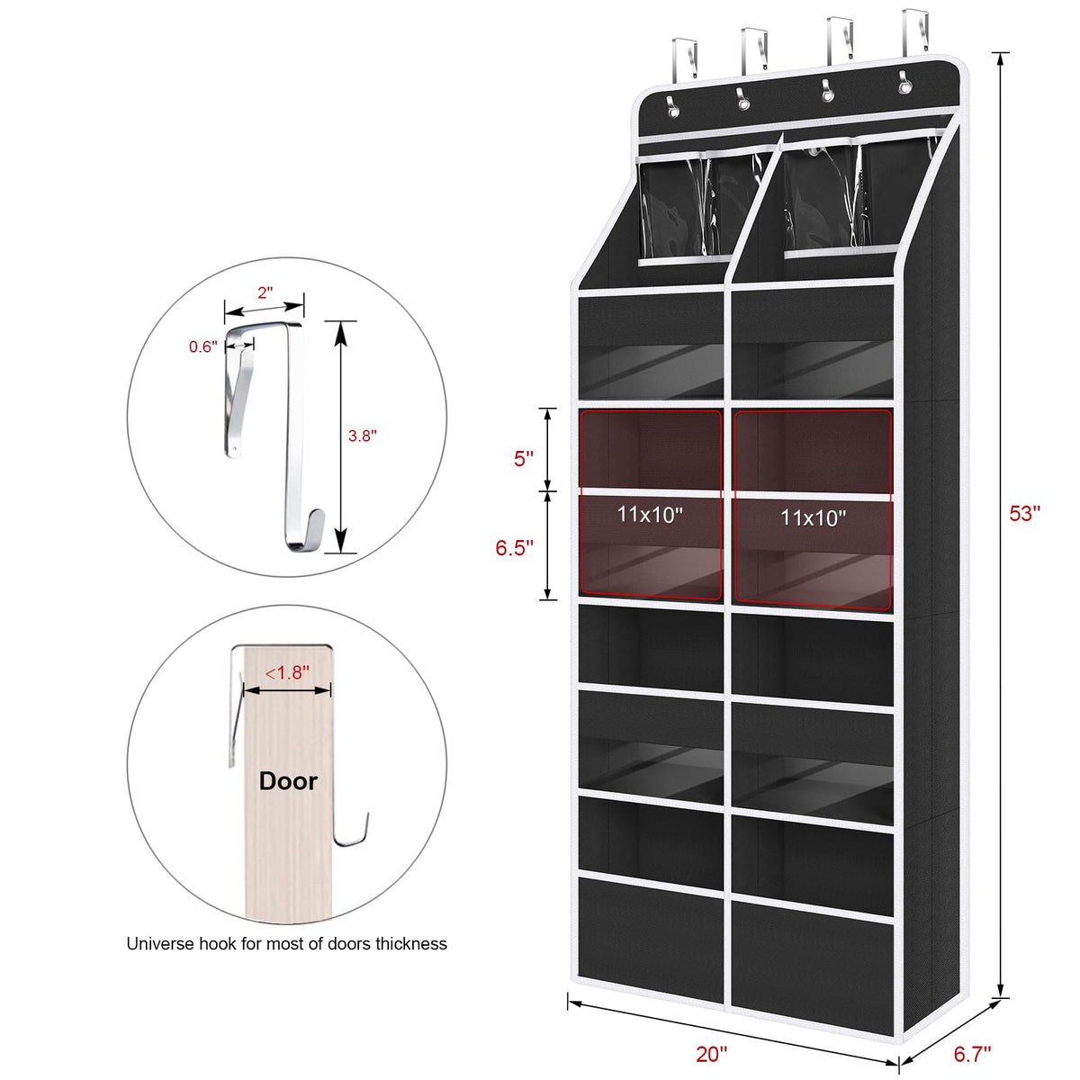 Upgraded Over the Door Organizer for Baby Nursery
