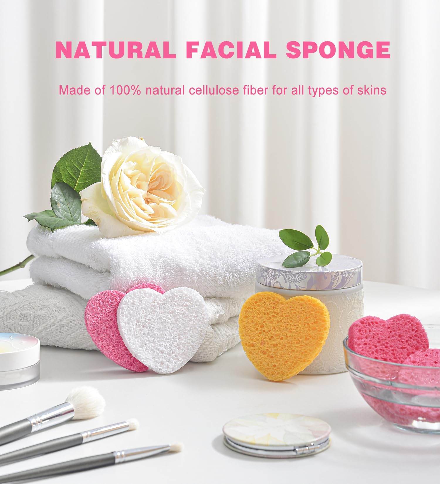 50 Count Compressed Facial Sponges for Estheticians