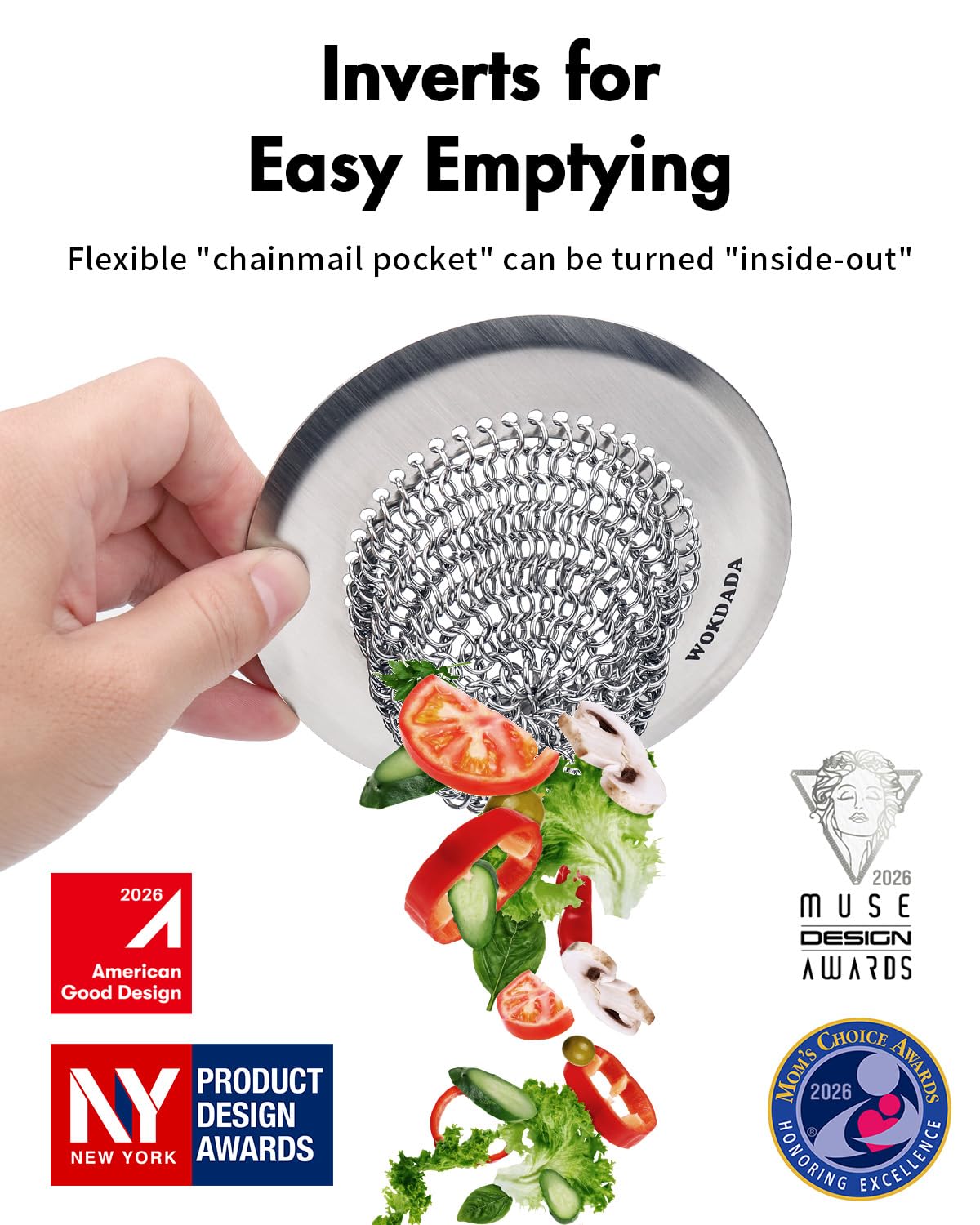 Upgraded Reversible Sink Drain Strainer & Kitchen Sink Stopper Set