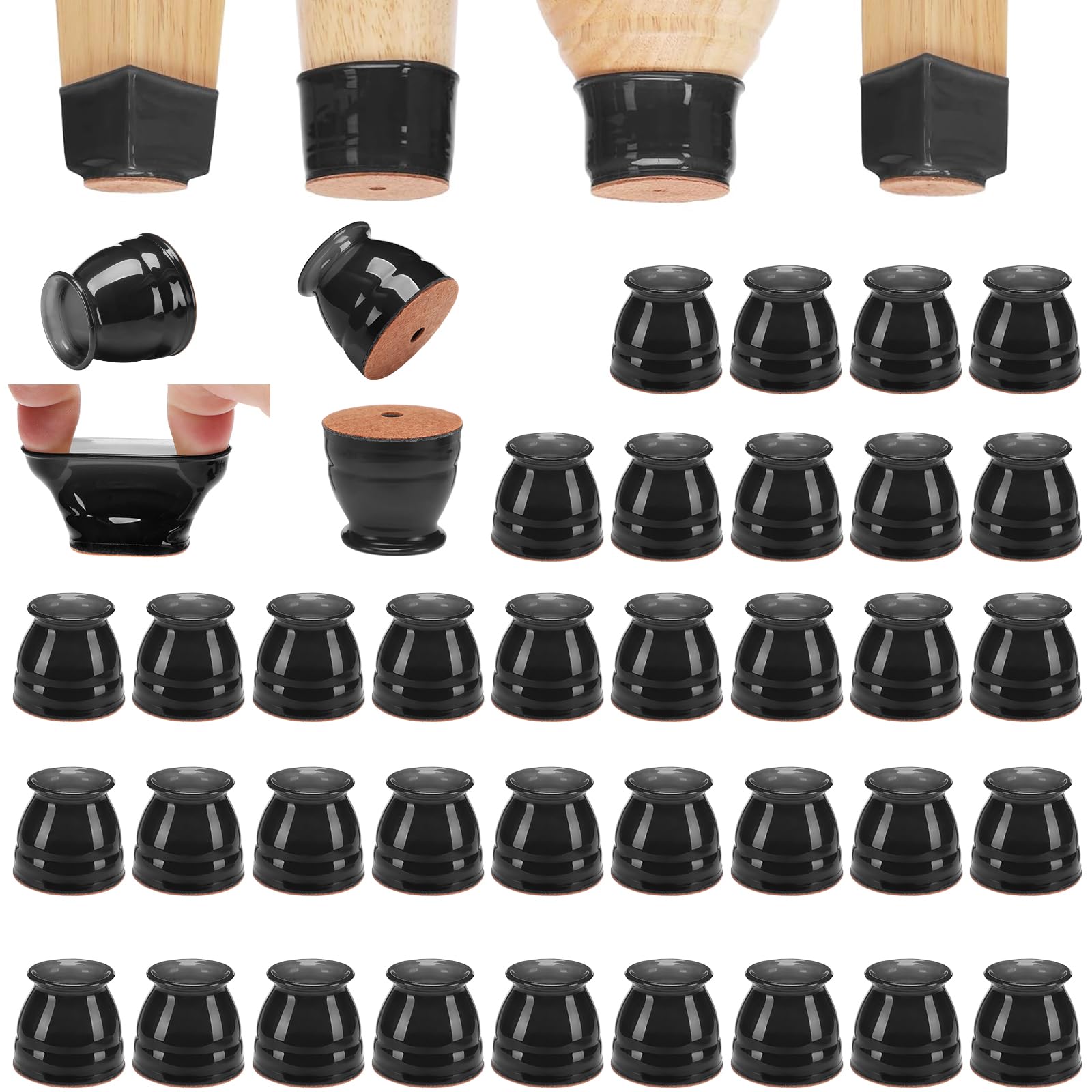 32 Pack Chair Leg Floor Protectors for Hardwood Floors (36 Count)