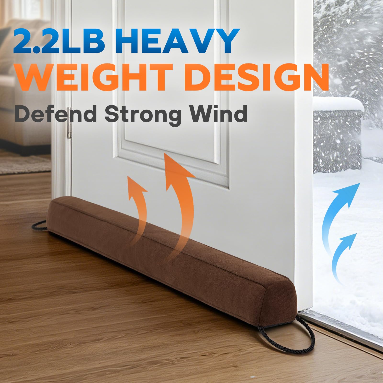 38” Weighted Under Door Draft Stopper