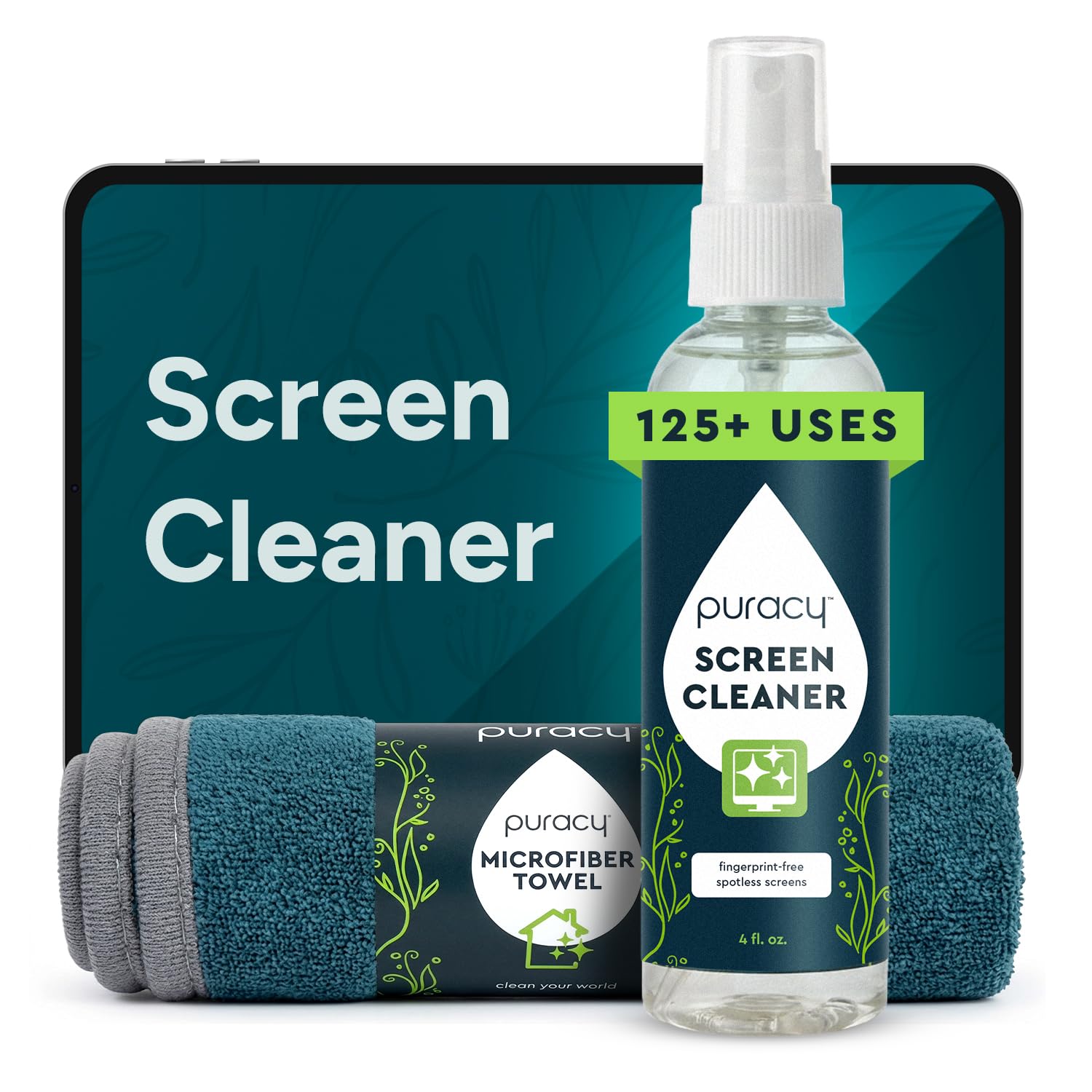 Screen Cleaner with Microfiber Cloth (4 Fl Oz)