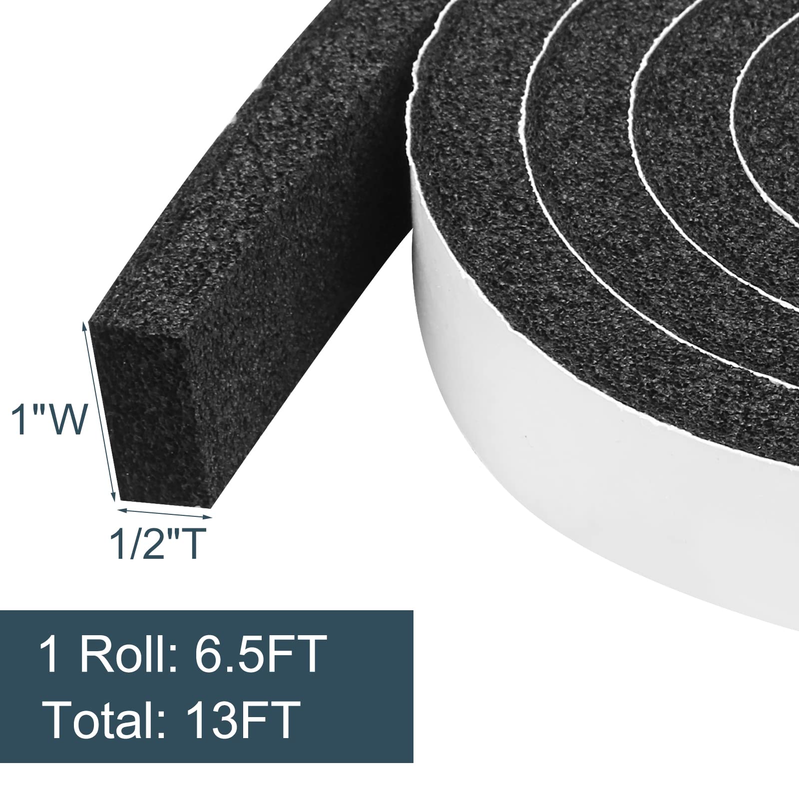 Weather Stripping Door Seal Window Air Conditoner Insulation Foam Seal Tape Black Open Cell Door Seal Strip