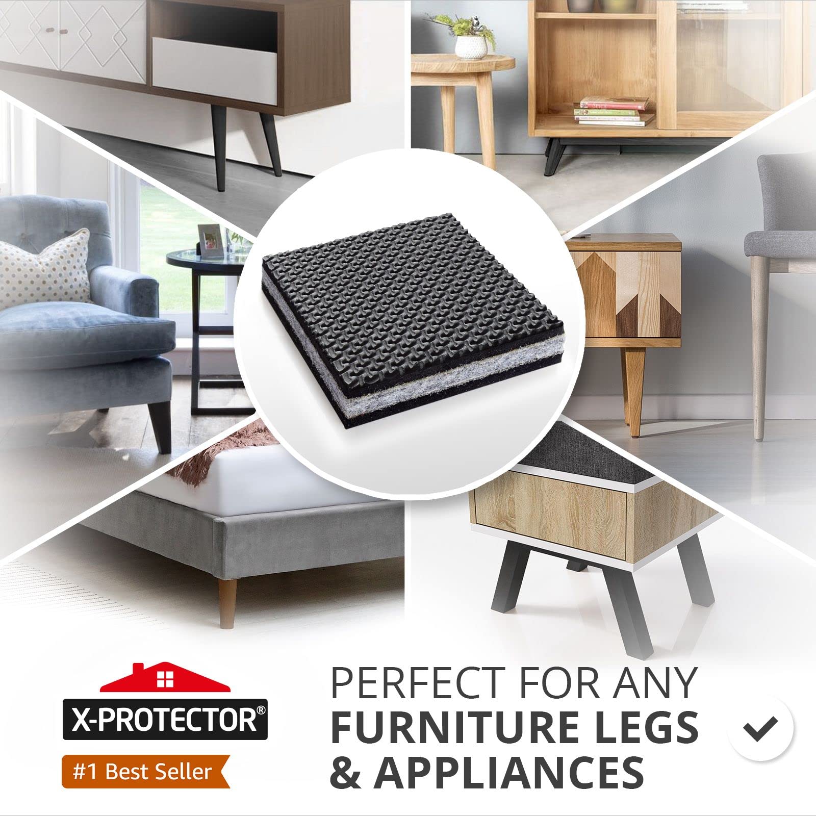 Non Slip Furniture Pads X (8 Count)