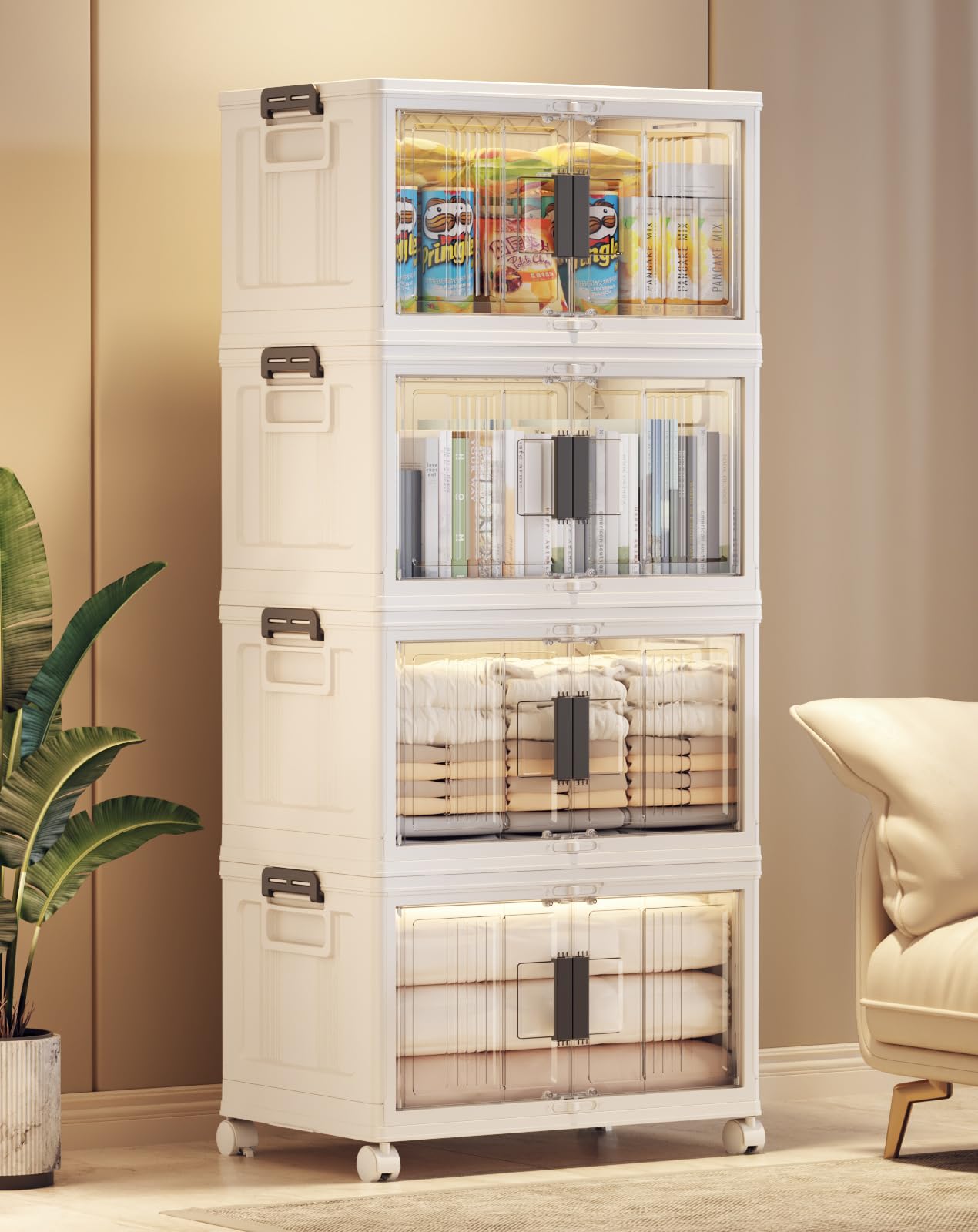 48QT Storage Bins with Lids for Home