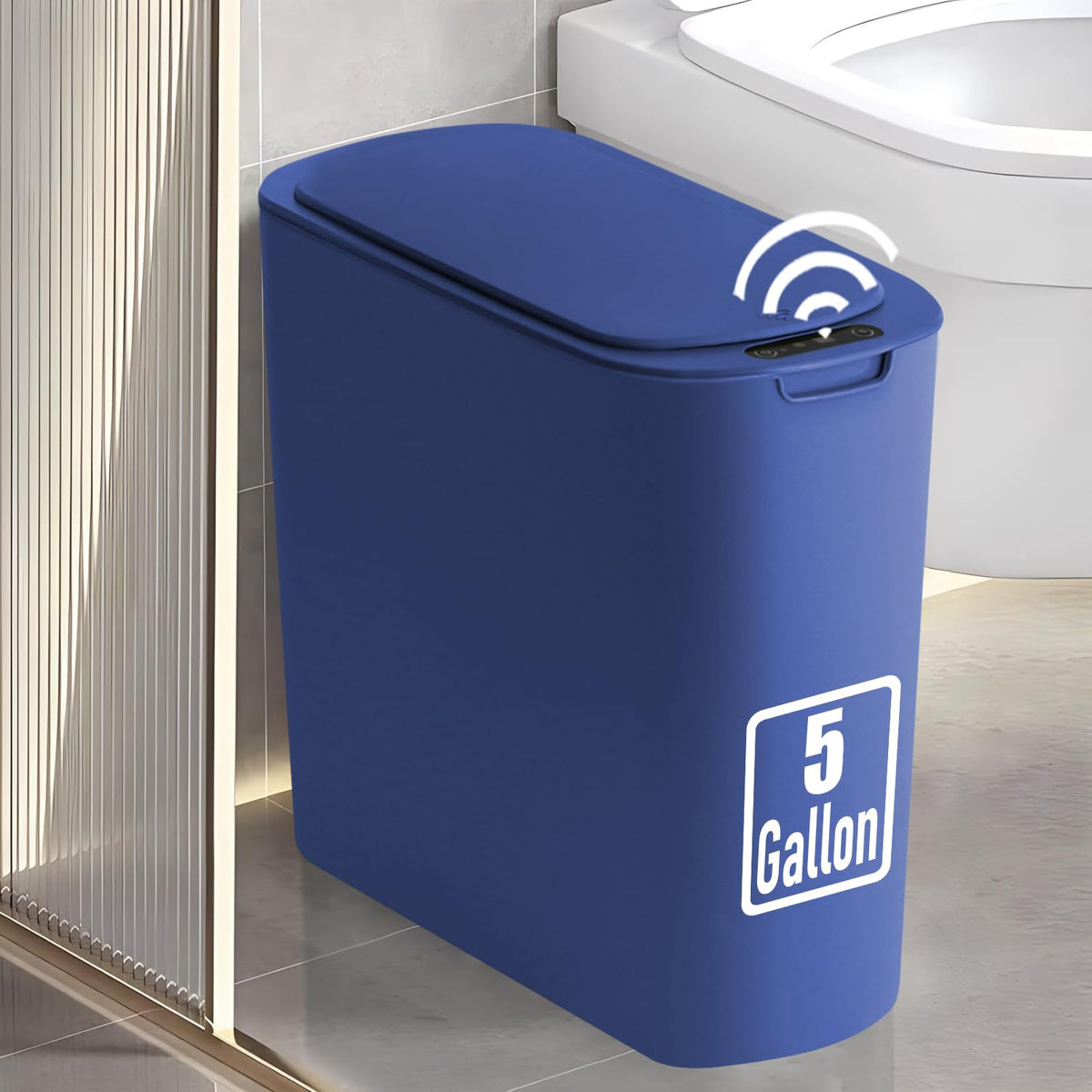 5 Gallon Automatic Bathroom Trash Can with Lid