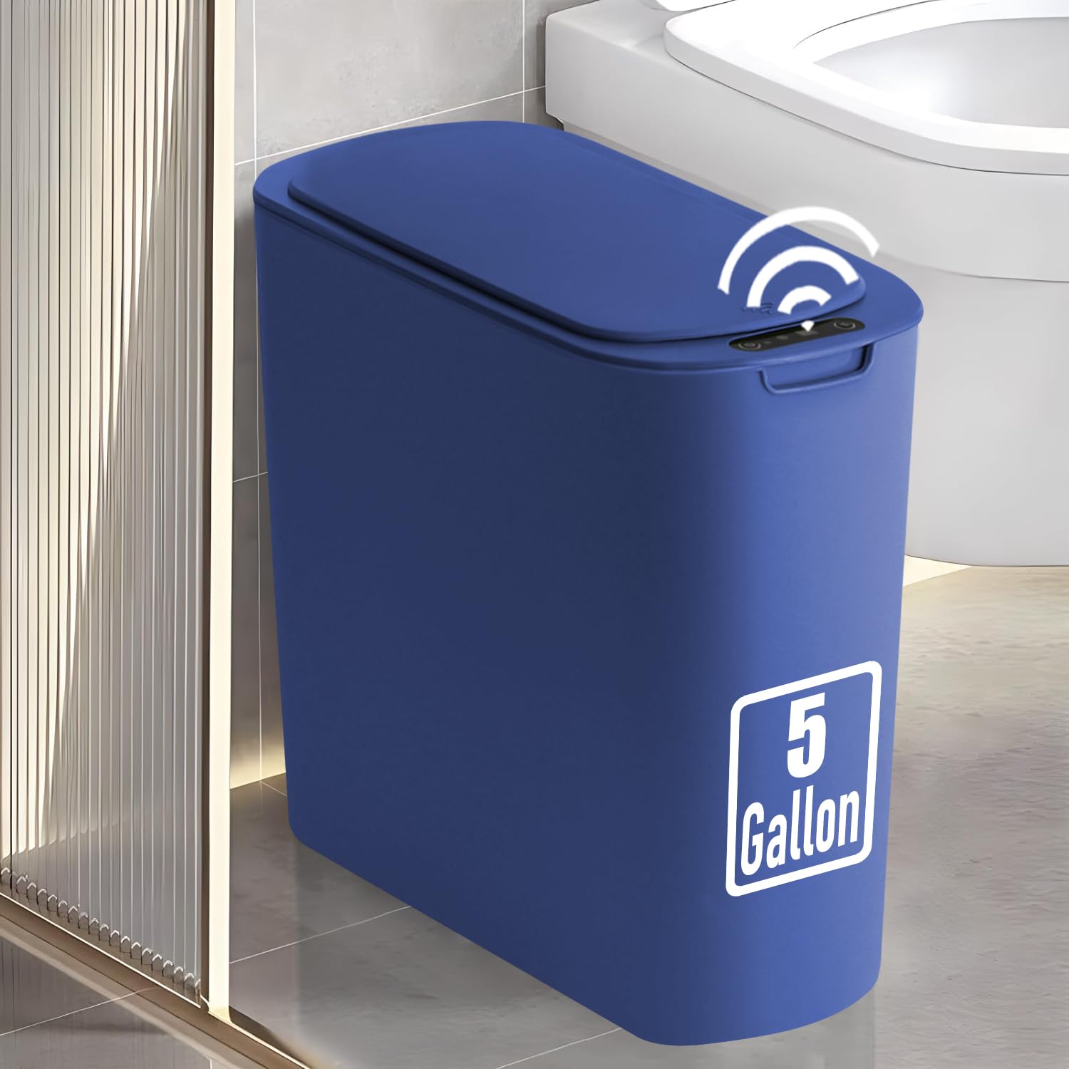 5 Gallon Automatic Bathroom Trash Can with Lid