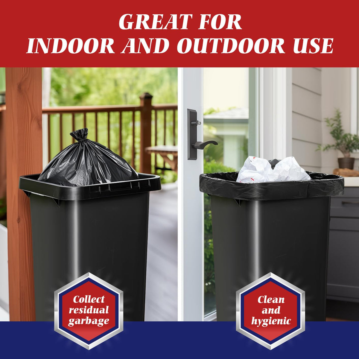 Large Black Trash Bags 64 (32 Count)