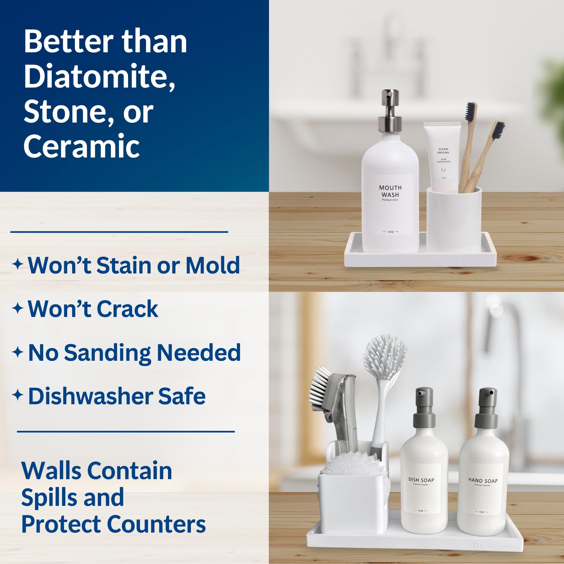 Countertop & Vanity Silicone Tray