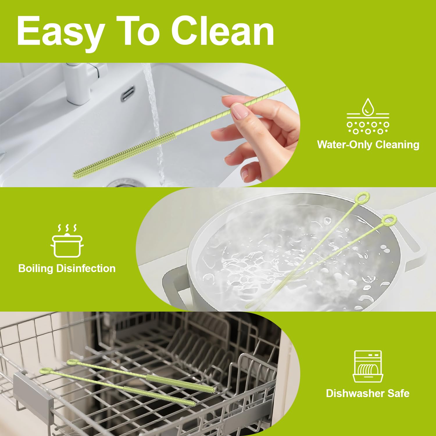 Silicone Straw Cleaner Brush