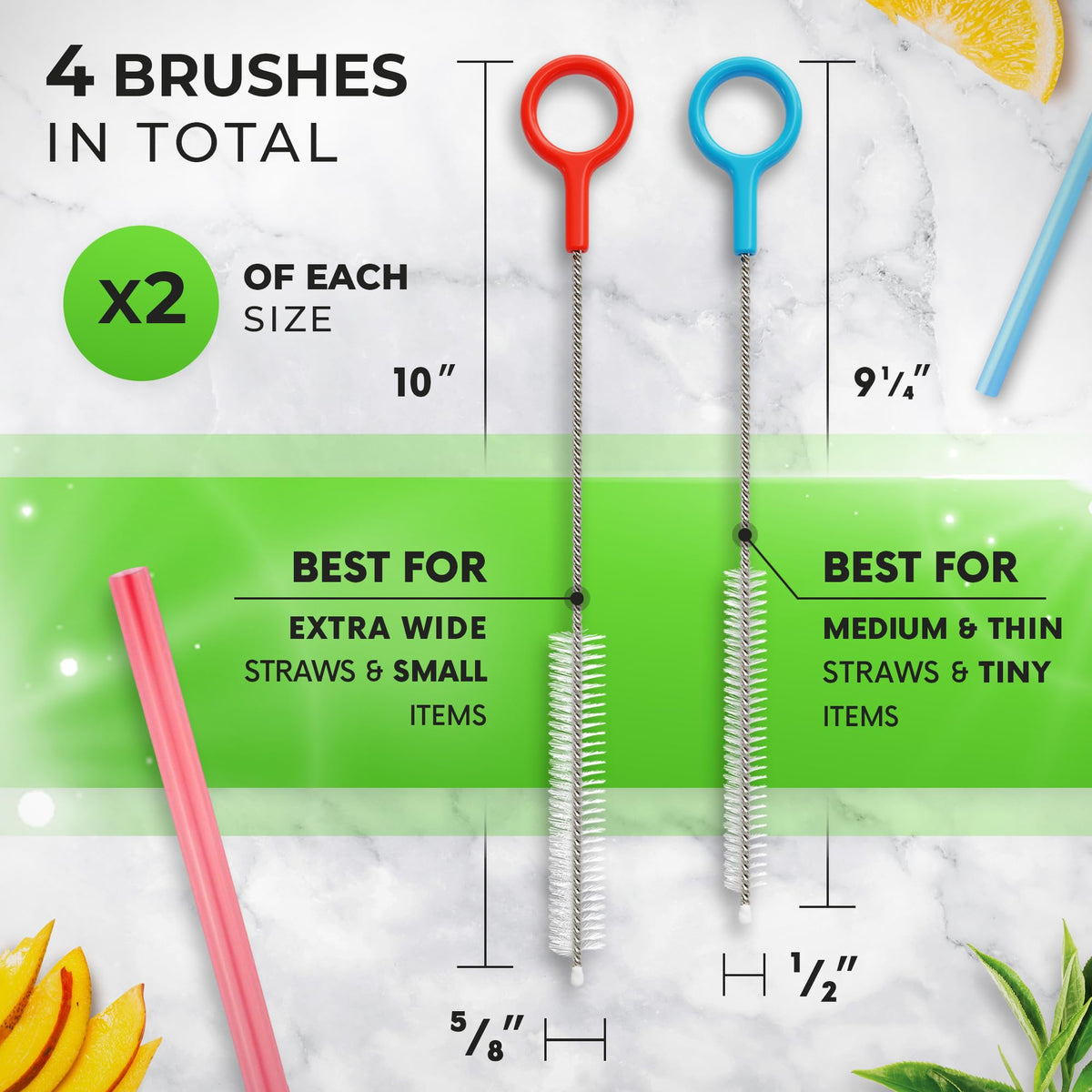 Heavy Duty Cleaning Brushes Set of 4 (4 Count)