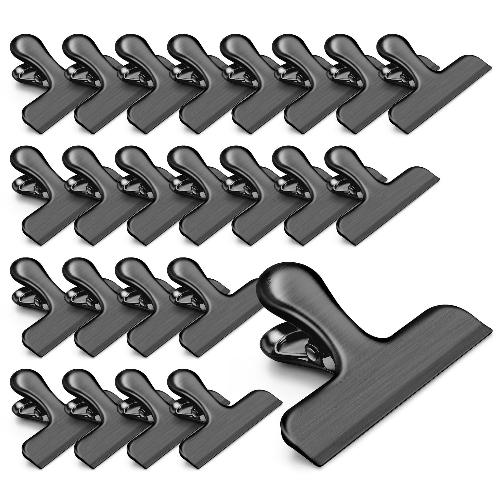 24 Pack Stainless Steel Chip Bag Clips (24 Count)