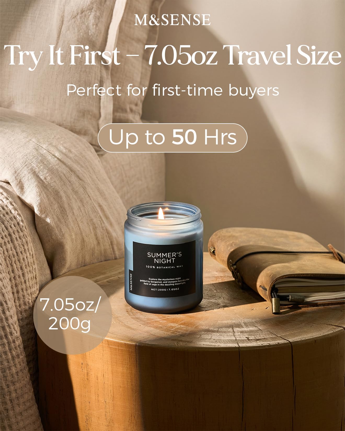 Summer's Night Scented Candles for Home (6 Ounce)