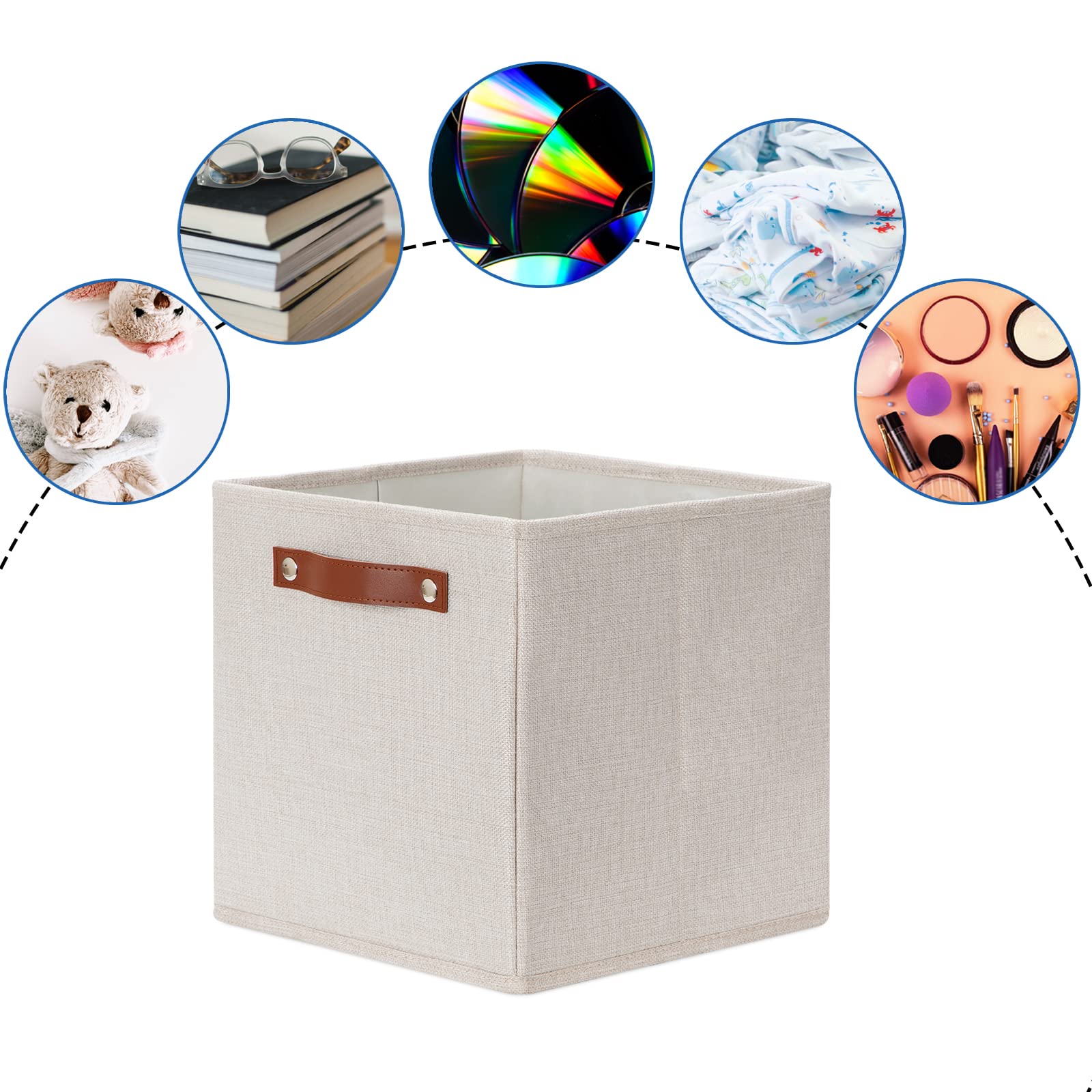 Storage Boxes for Shelves Closet Storage (4 Count)