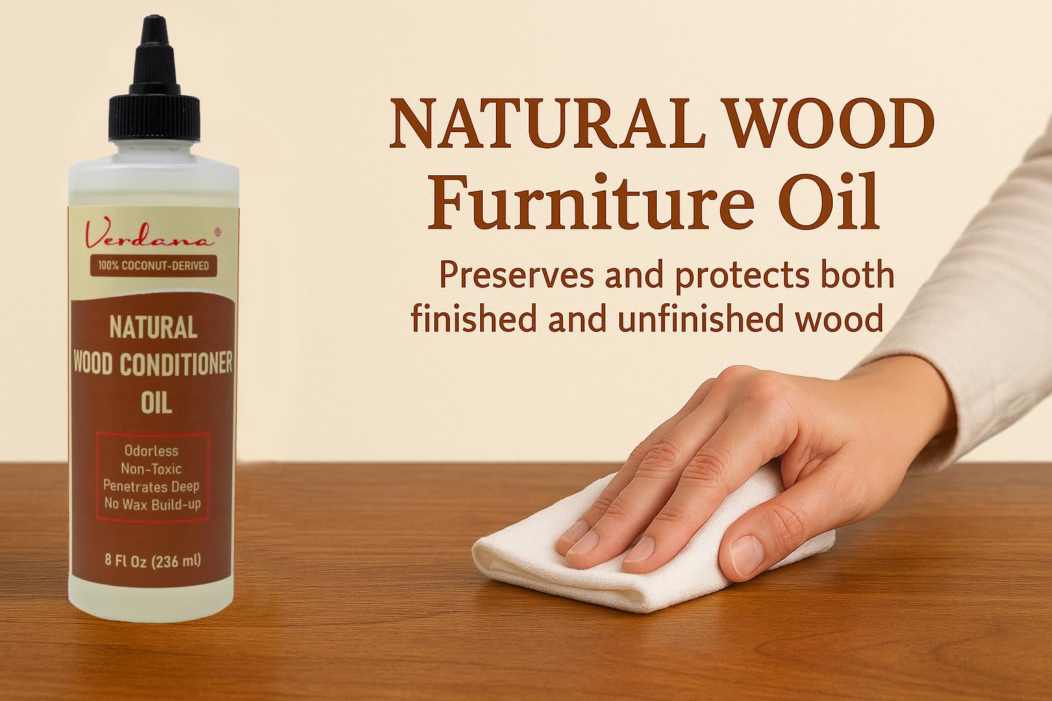 Natural Wood Conditioner Oil (8 Fl Oz) - ModHome Supplies