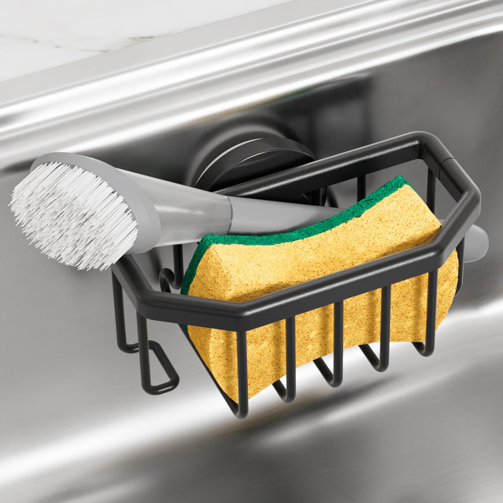 Sponge Holder for Kitchen Sink with Suction Cup