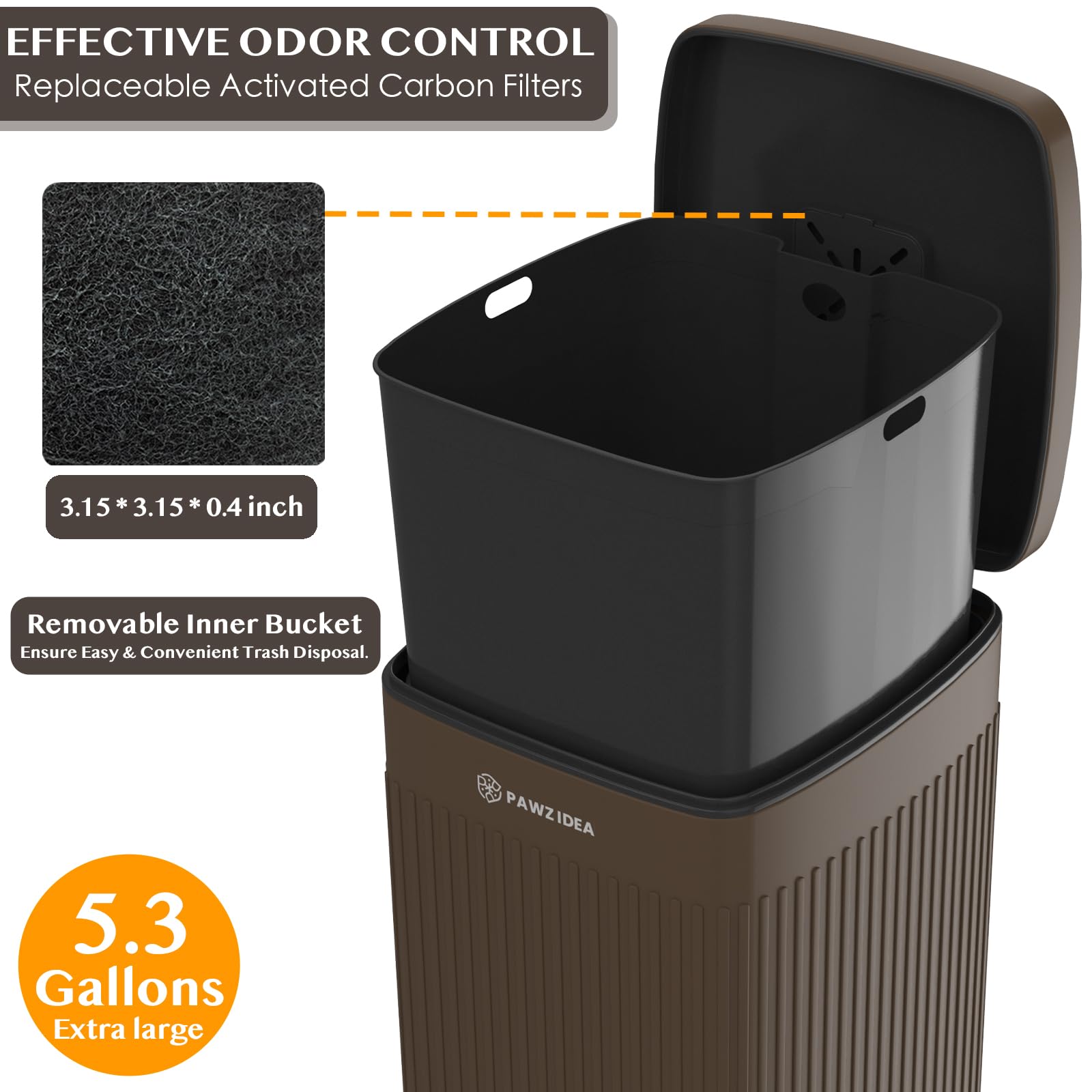 Dog Poop Trash Can Outside Odor Control