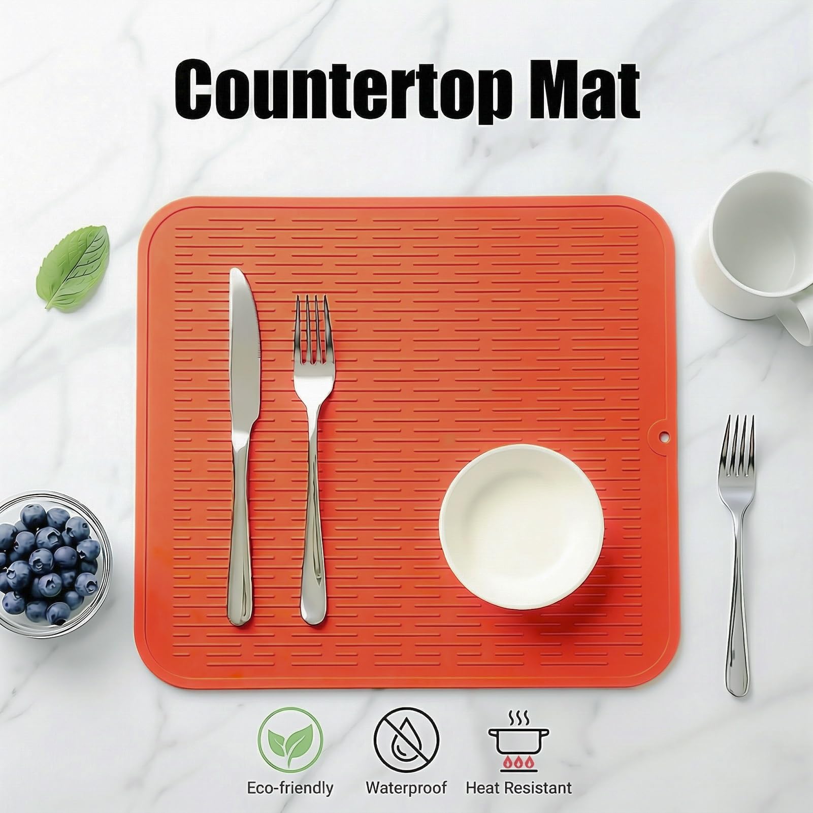 Silicone Dish Drying Mat for Multiple Usage