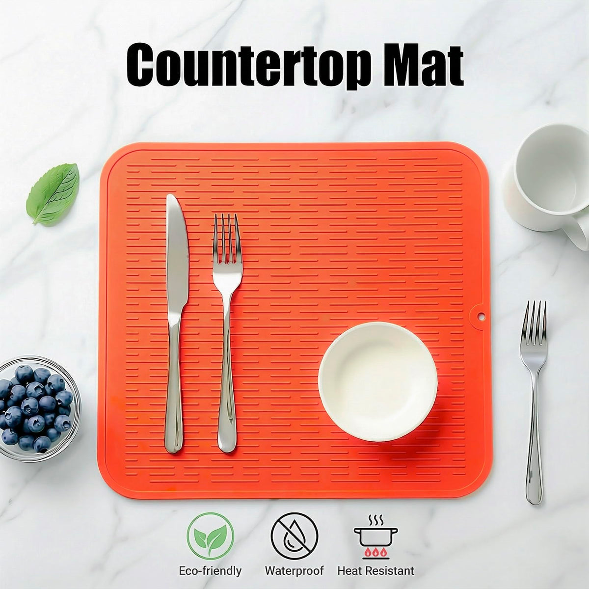Silicone Dish Drying Mat for Multiple Usage