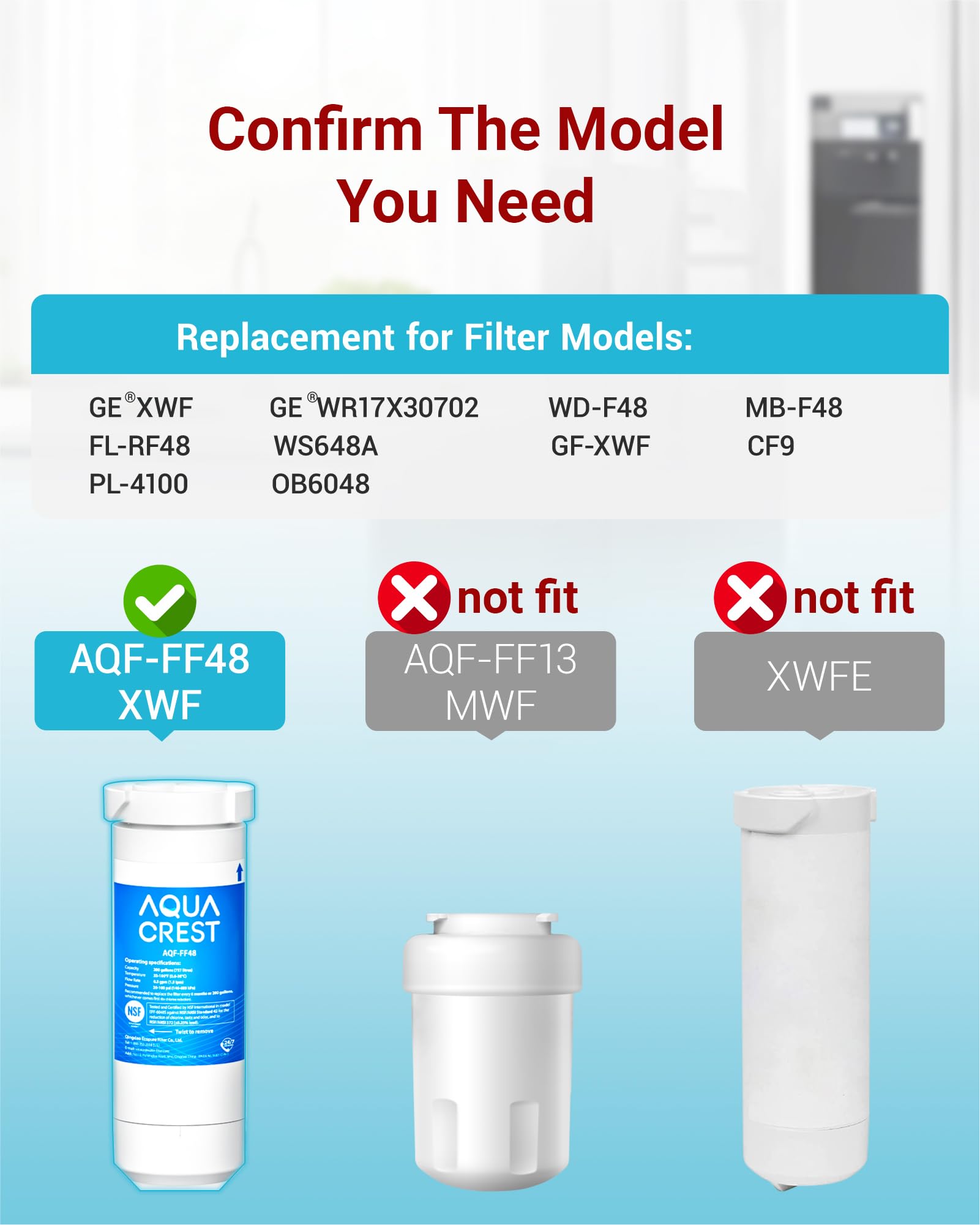 XWF Water Filter Replacement for GE® WR17X30702