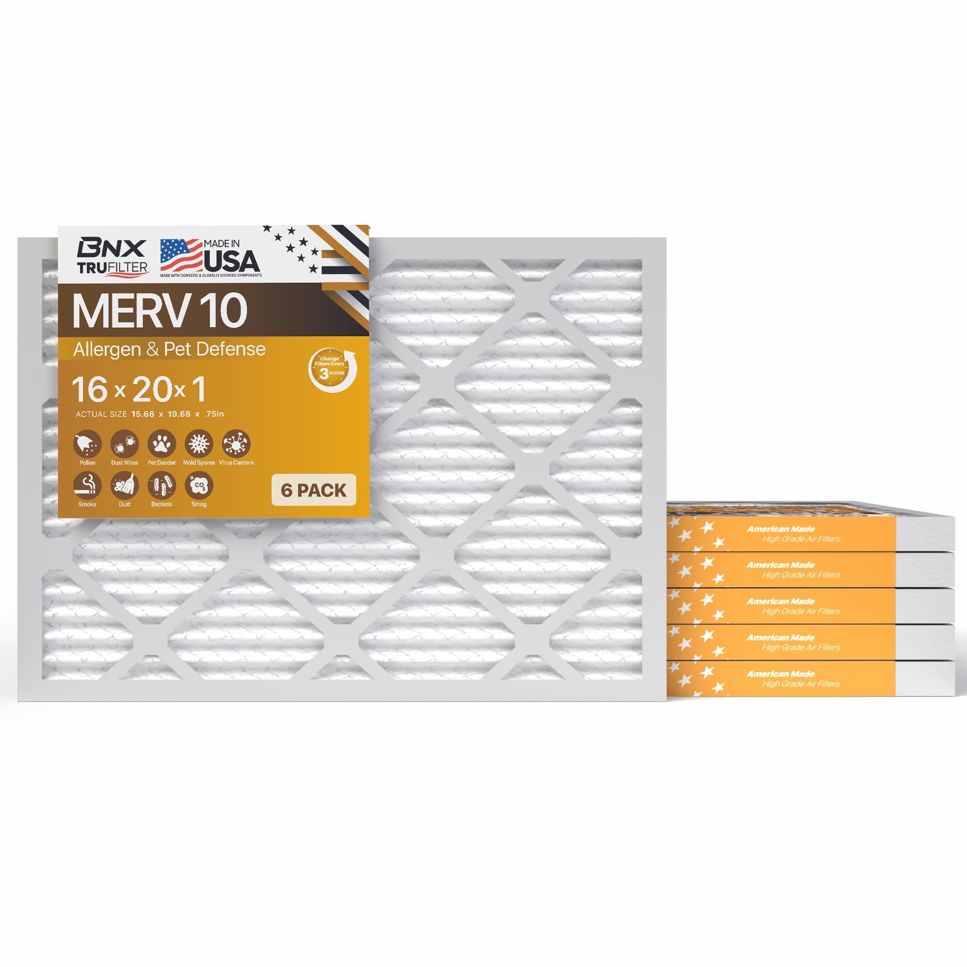 TruFilter 16x20x1 MERV 10 (6 Count)
