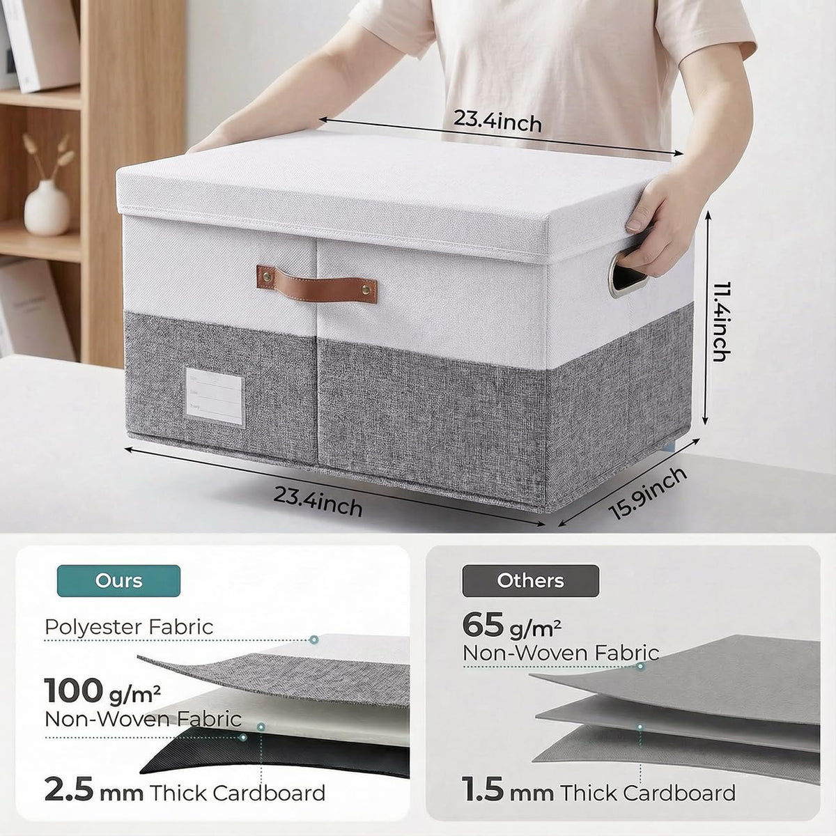 Storage Bins with Lids [3 (3 Count)