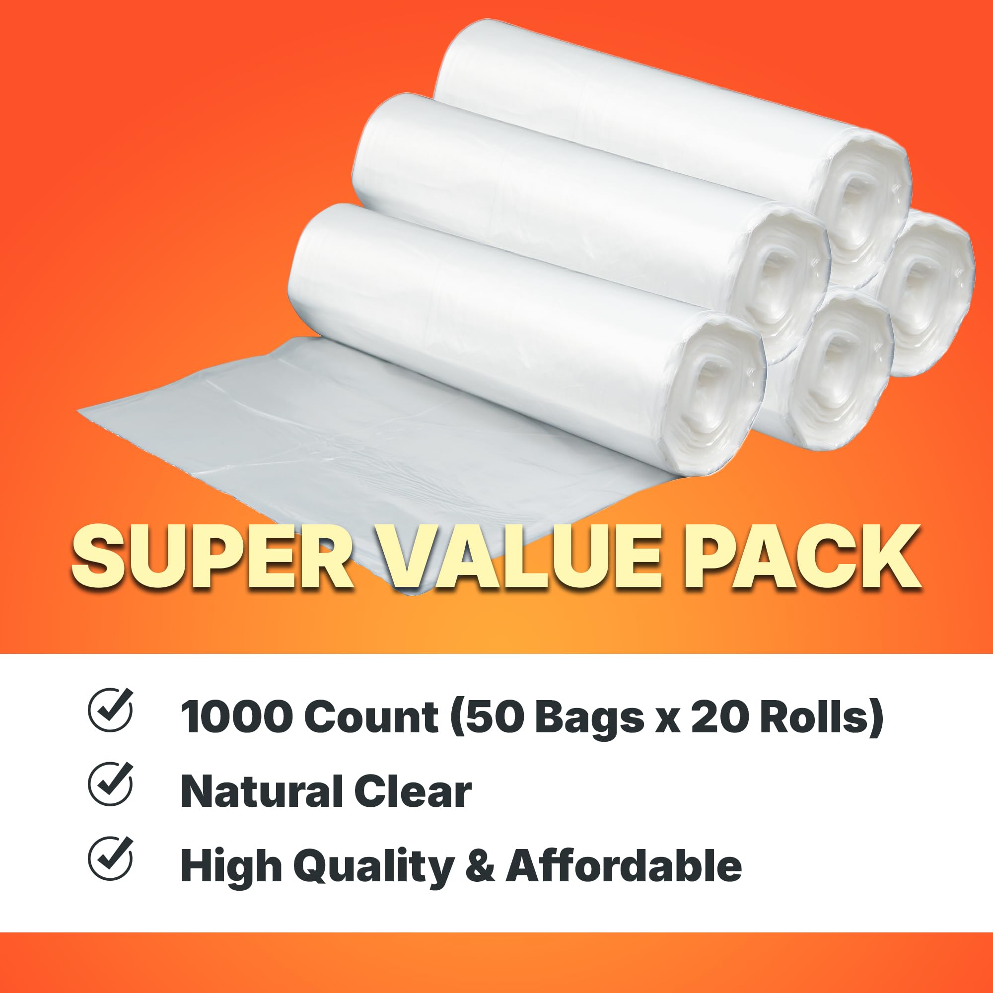 12 16 Gallon Trash Bags (1000 Count)