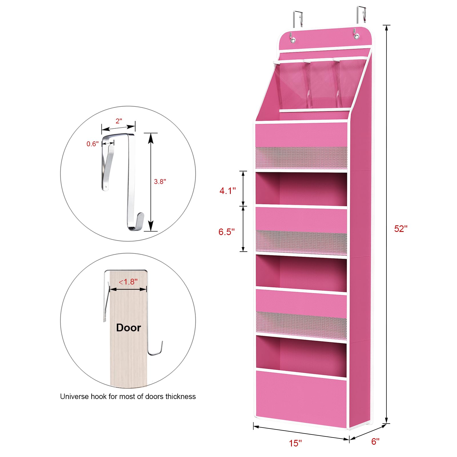 Fabric Over Door Hanging Organizer for Baby Nursery