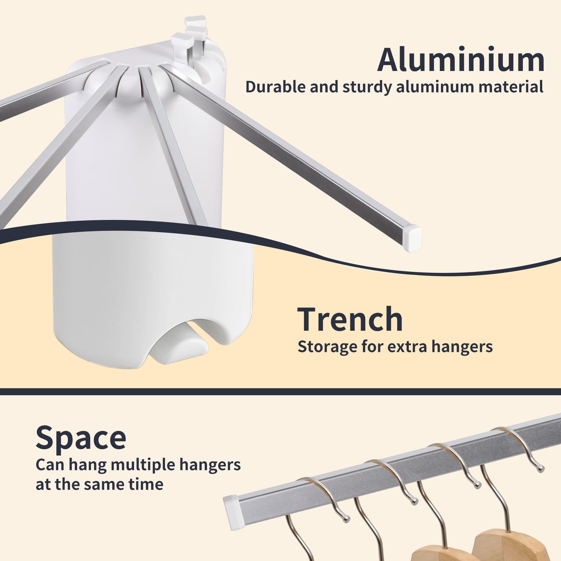 Wall Mounted Clothes Drying Rack Tripod