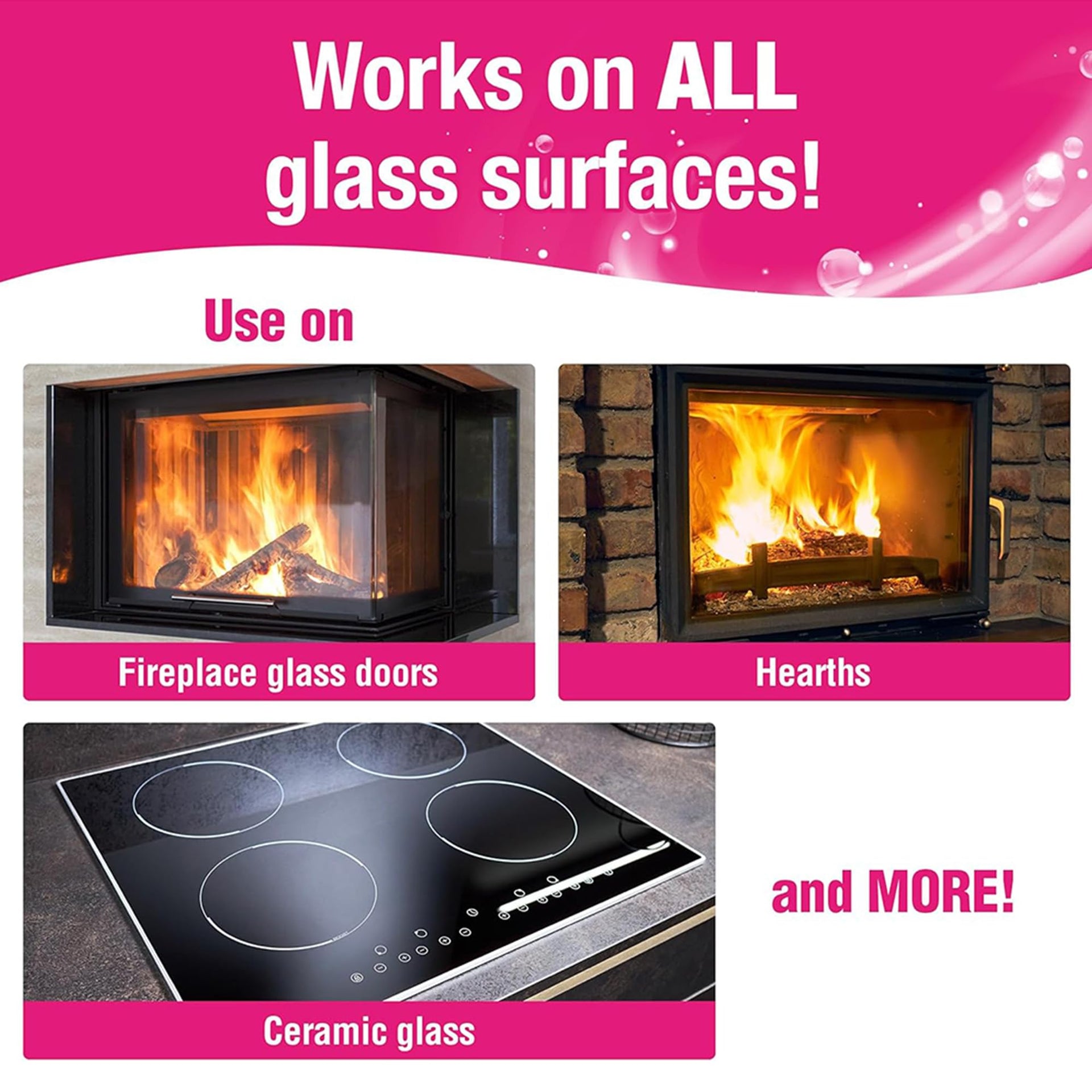 Fireplace Glass Cleaner 16oz (32 Fl Oz)