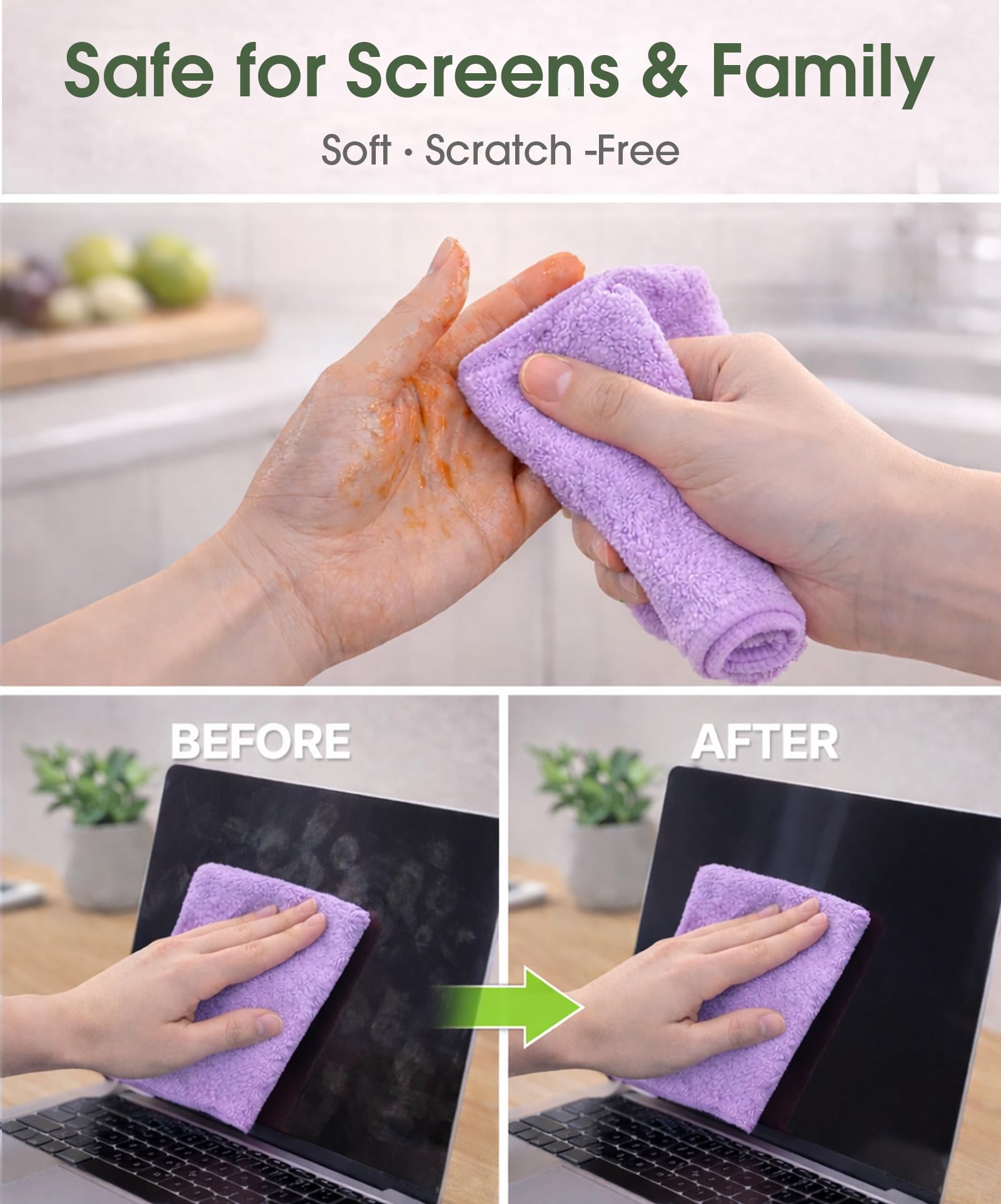 Microfiber Cleaning Cloth Roll (100 Count)