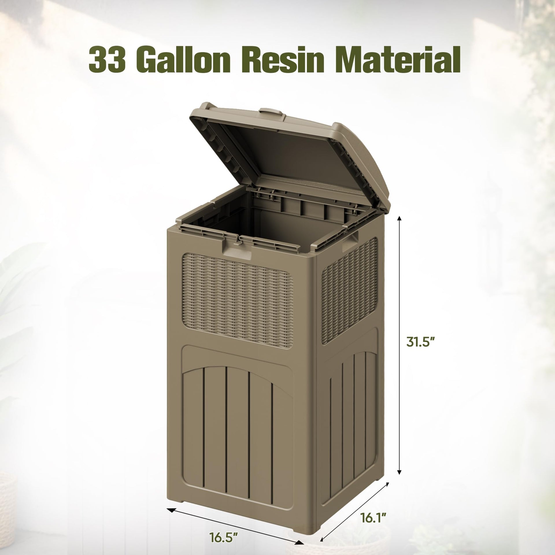 33 Gallon Outdoor Trash Can